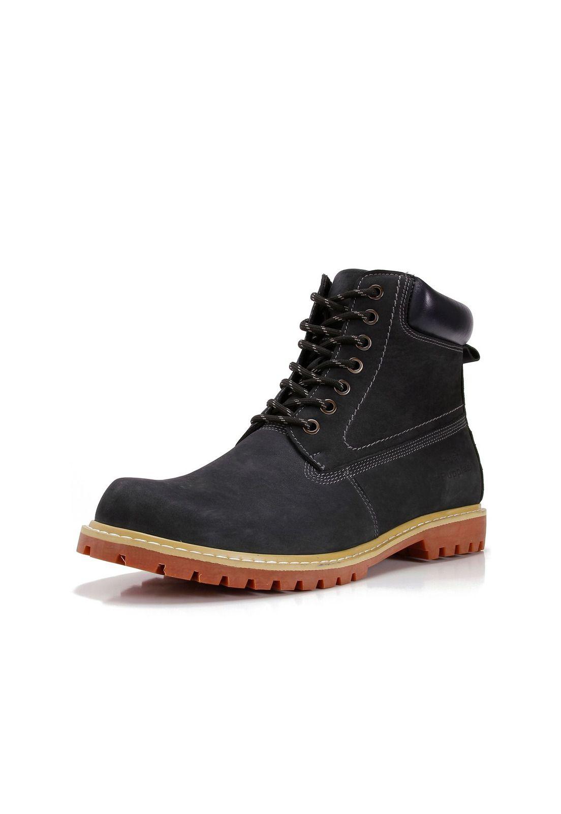 Botin Nobuck March Azul Oscuro-1