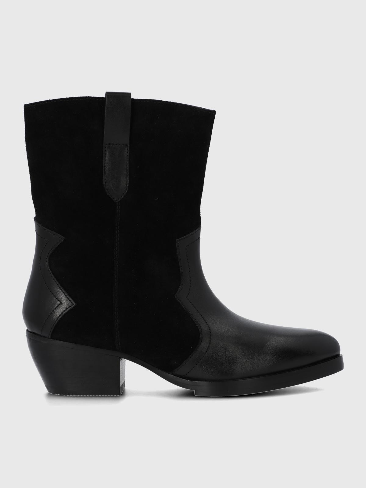 Bota Cuero Mujer Denvera Negra-1