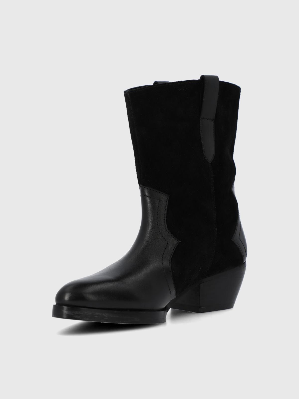 Bota Cuero Mujer Denvera Negra-4