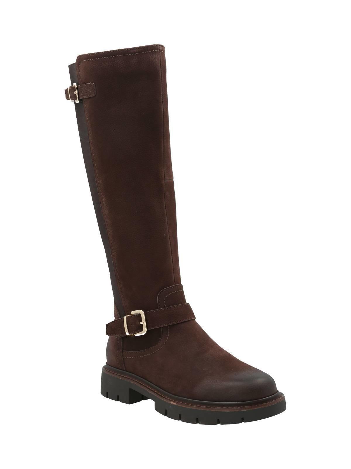 Bota Cuero Mujer Landd Chocolate-1