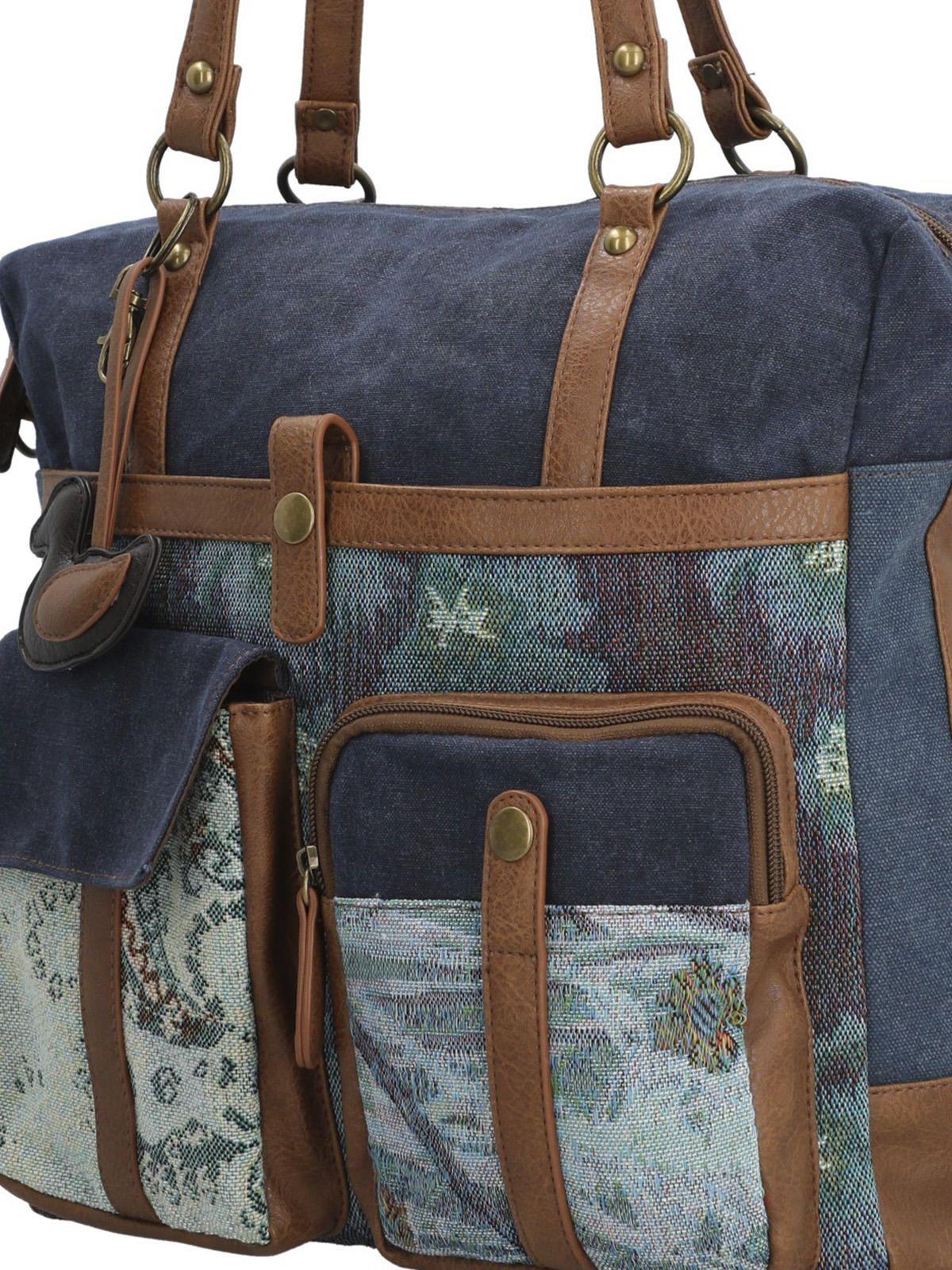 Cartera Textil Mujer Atzi Bag Azul-2