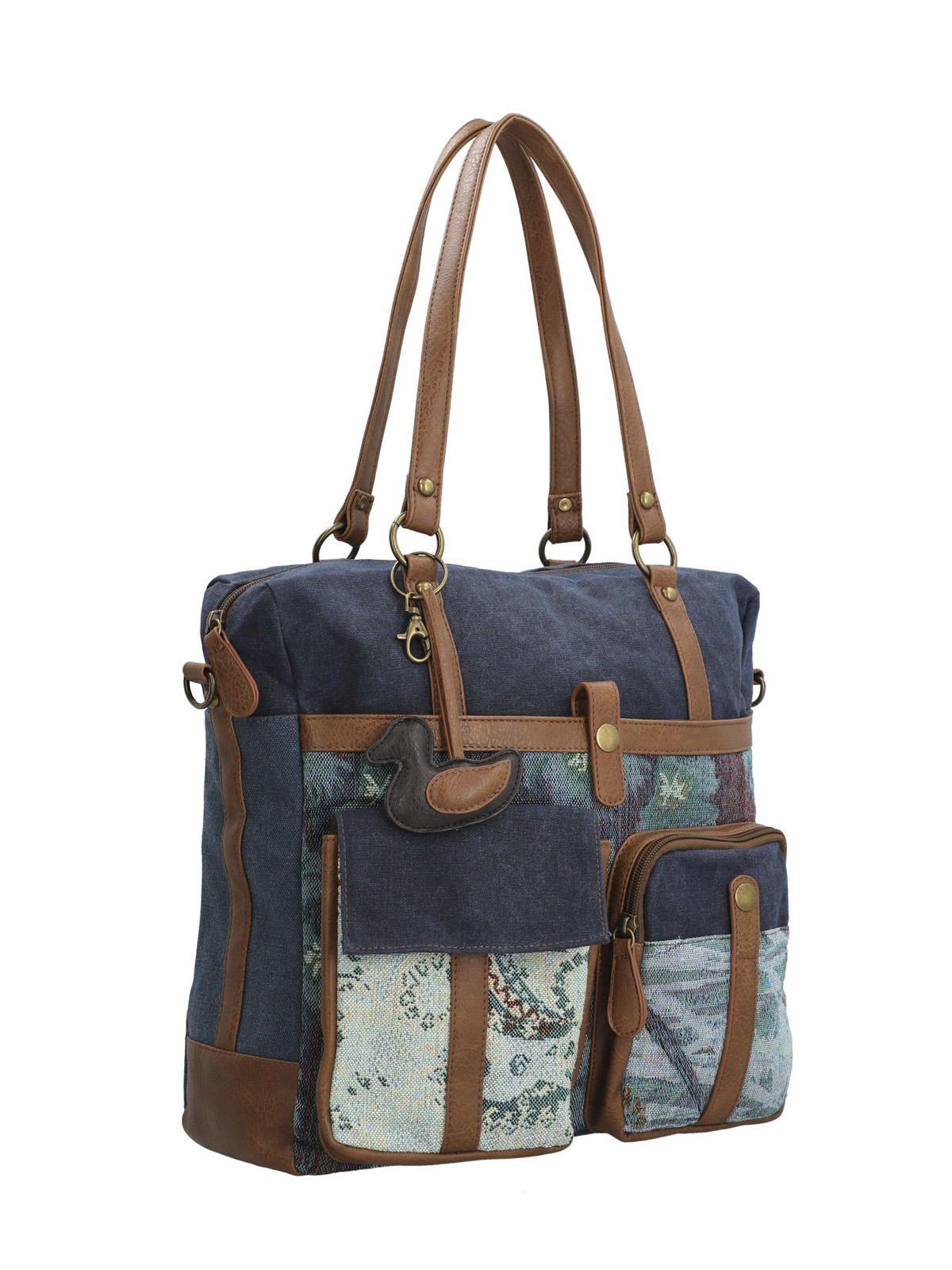 Cartera Textil Mujer Atzi Bag Azul-3