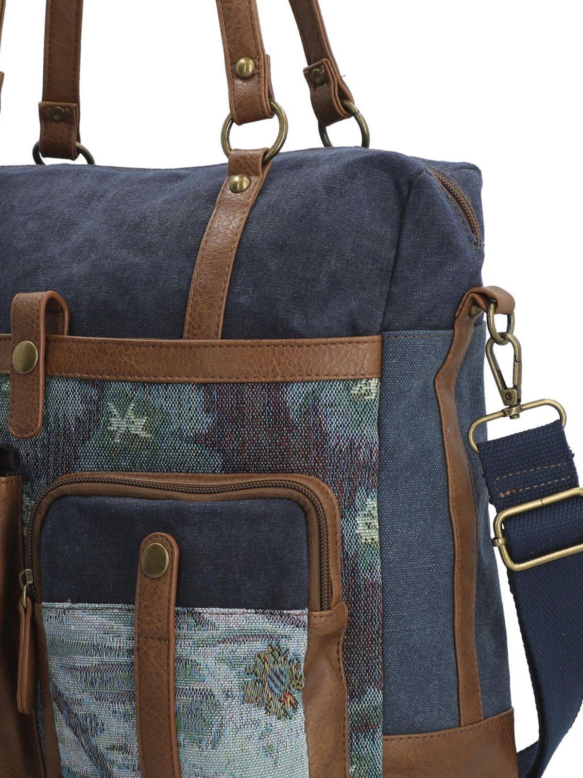 Cartera Textil Mujer Atzi Bag Azul-6
