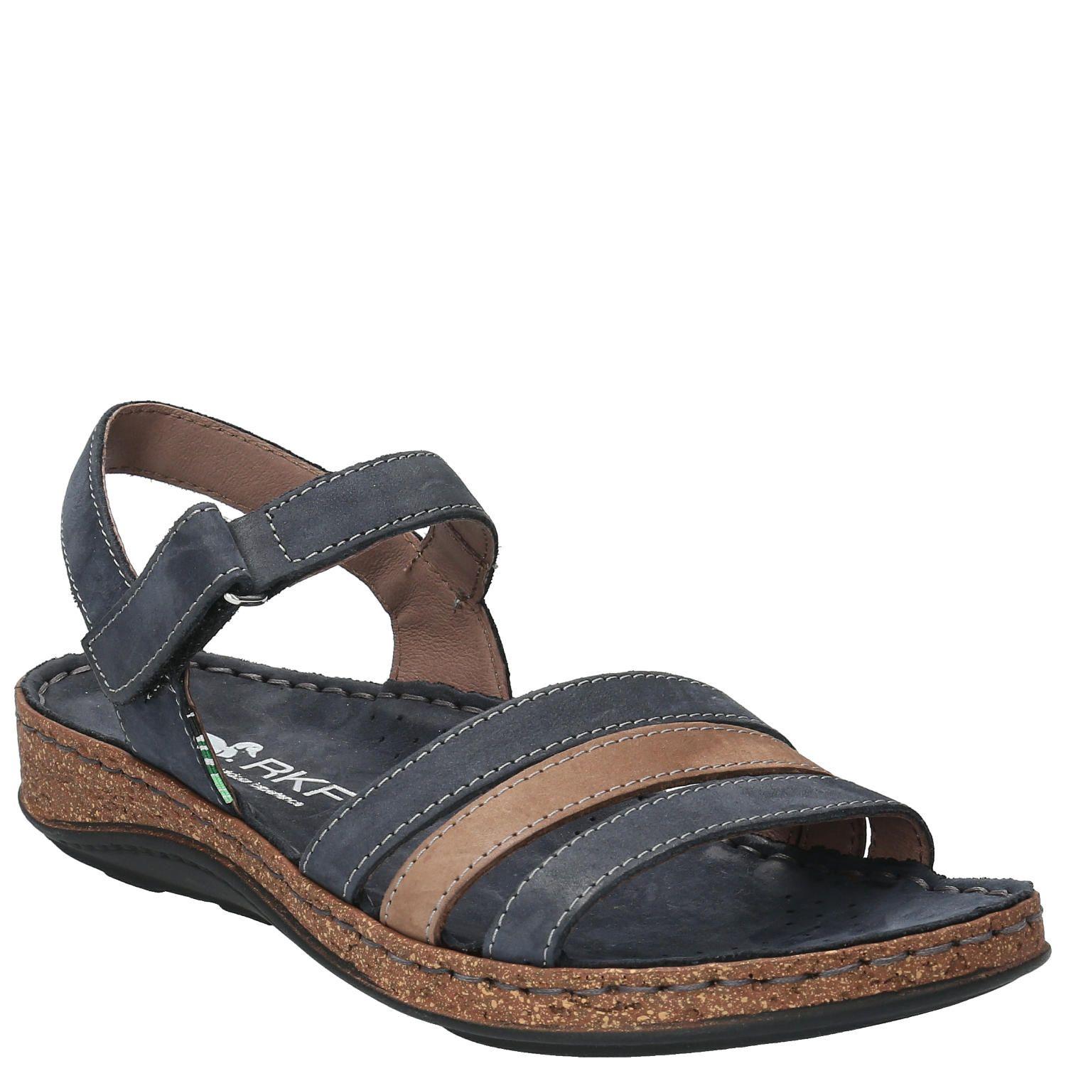 Sandalia Cuero Mujer Parklands Azul-1