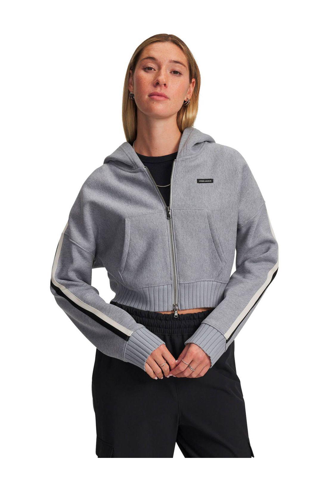 Poleron Lifestyle Mujer Icon Heavyweight Fleece Gris -0