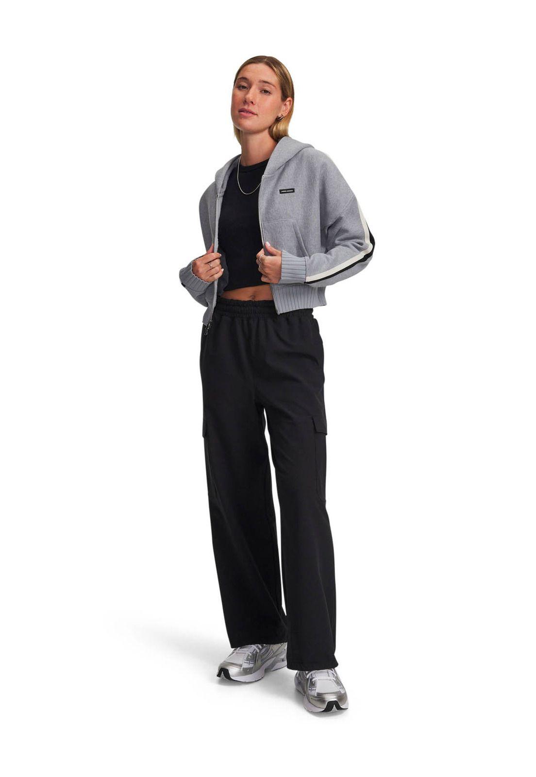 Poleron Lifestyle Mujer Icon Heavyweight Fleece Gris -3
