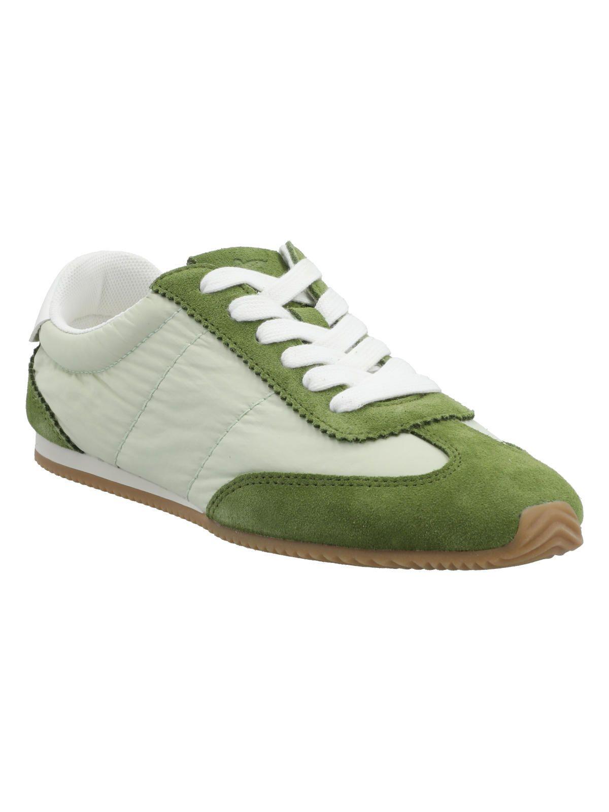 Zapatilla Cuero Mujer Hutt Verde-1