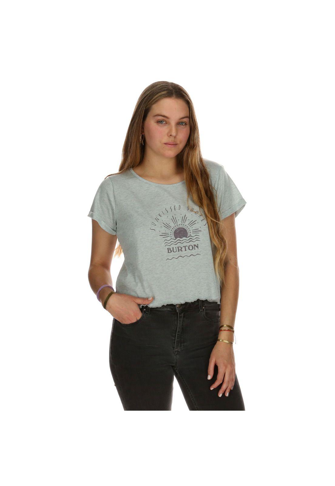 Polera M/C Femenino Briny Gris Burton-0