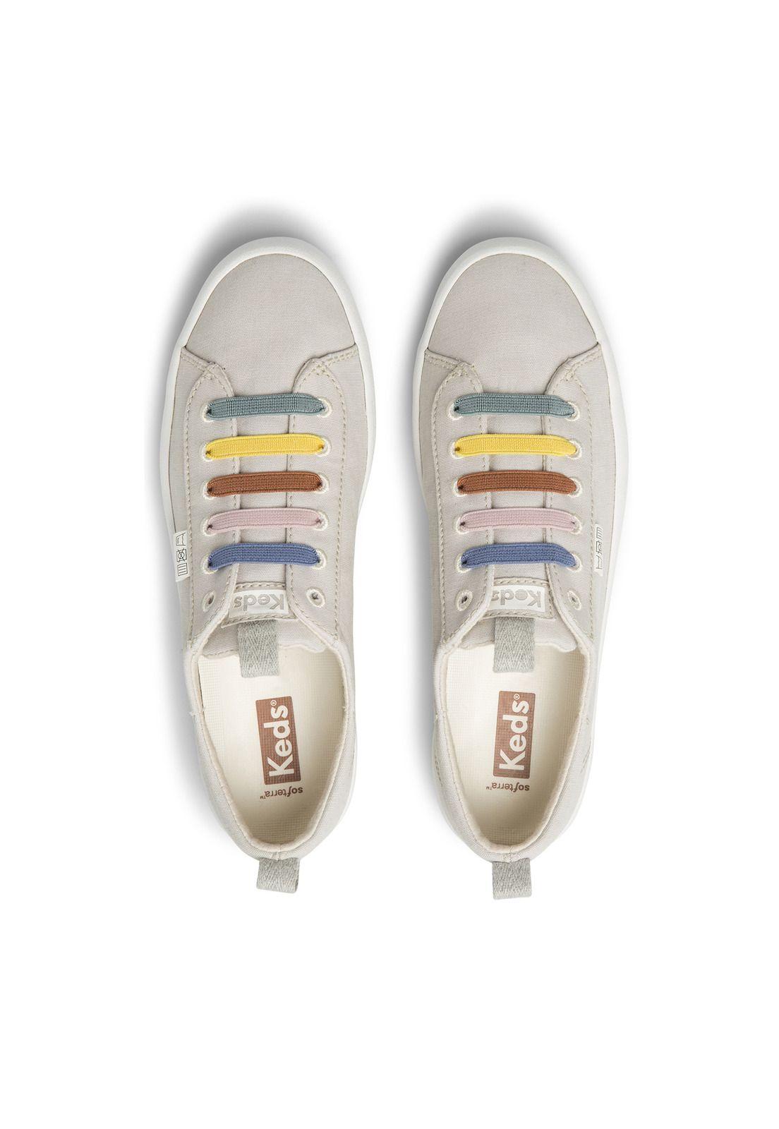 Zapatilla Mujer Kickback Crema-2