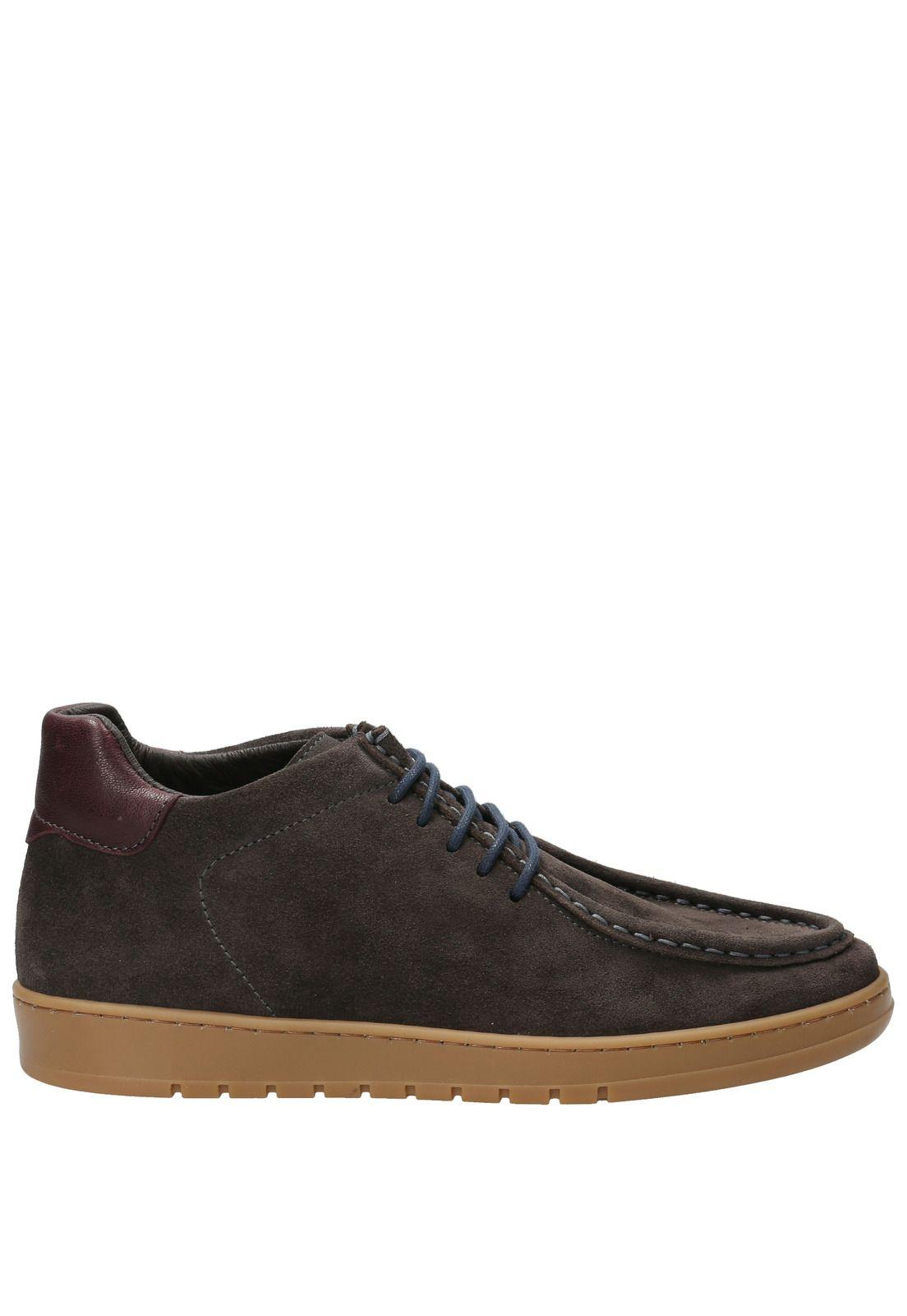 Zapatilla Cuero Hombre Tarento Café-1