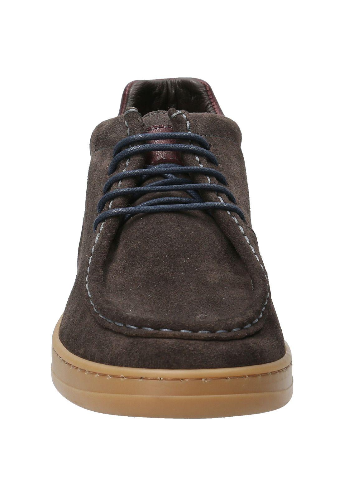 Zapatilla Cuero Hombre Tarento Café-3