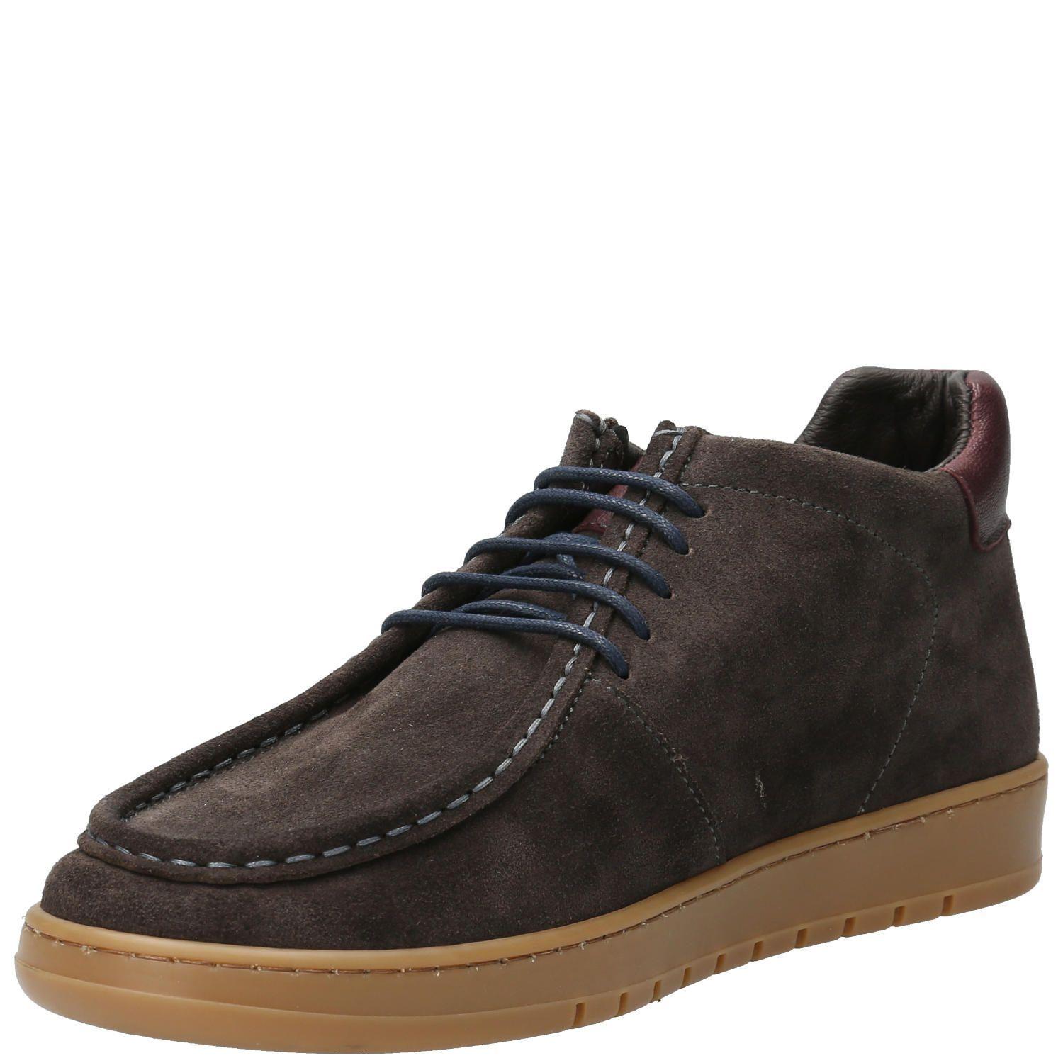 Zapatilla Cuero Hombre Tarento Café-4