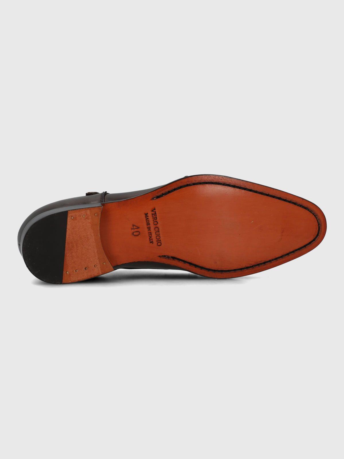 Zapato Italiano Cuero Macelli Café Hombre-7