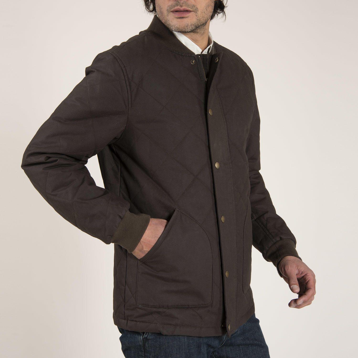 Chaqueta Algodón Bombers Chocolate Hombre Rockford-1