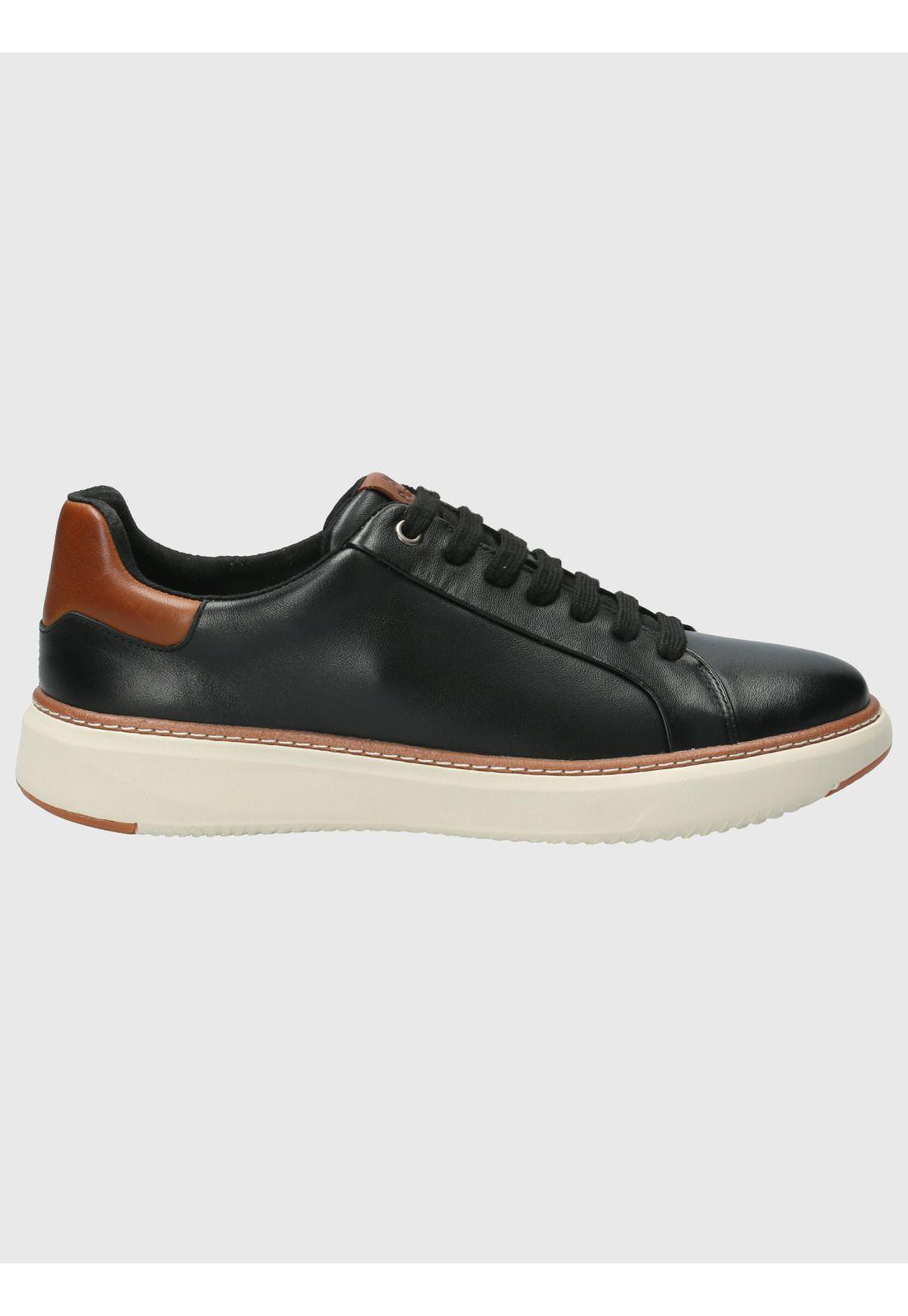 Zapatilla Cuero Hombre Force G Negro-1