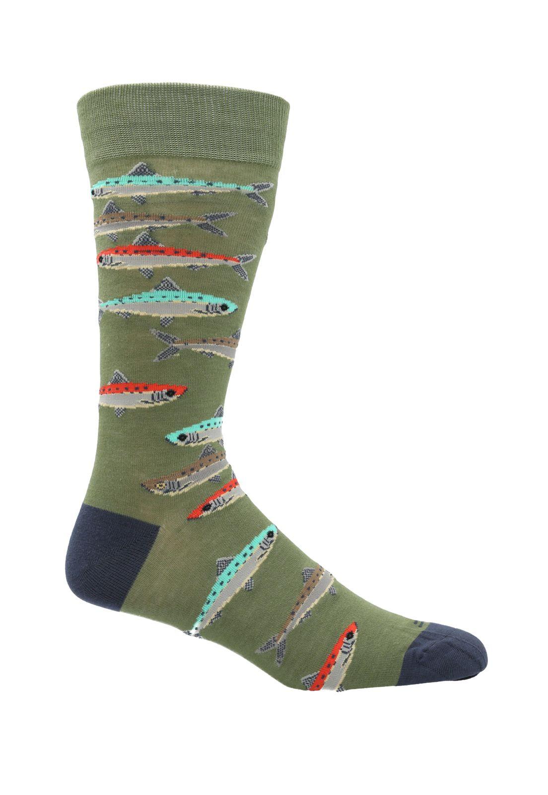 Calcetin Verde Fish Hombre-0