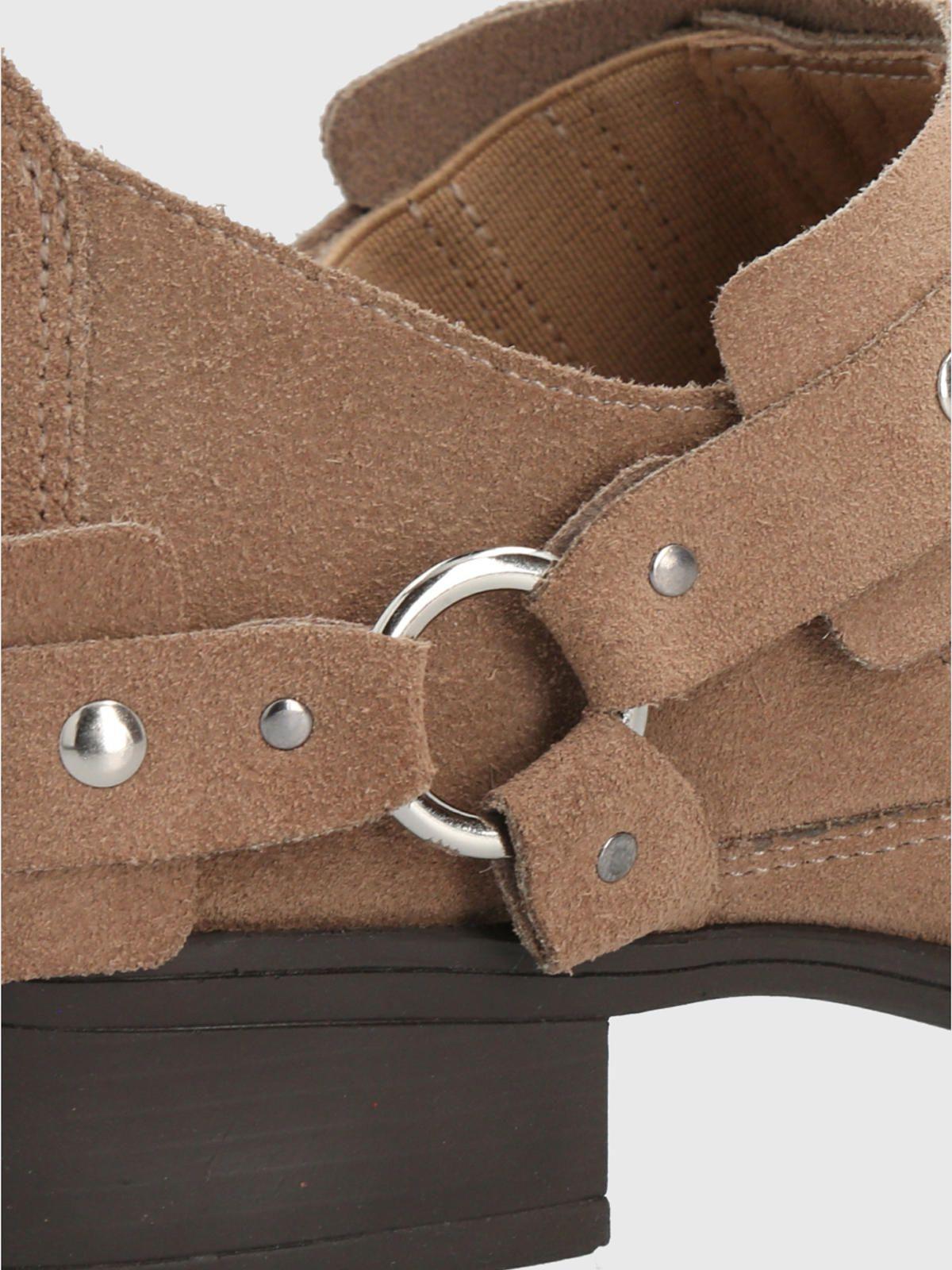 Botín Cuero Taupe Mujer Malga -6