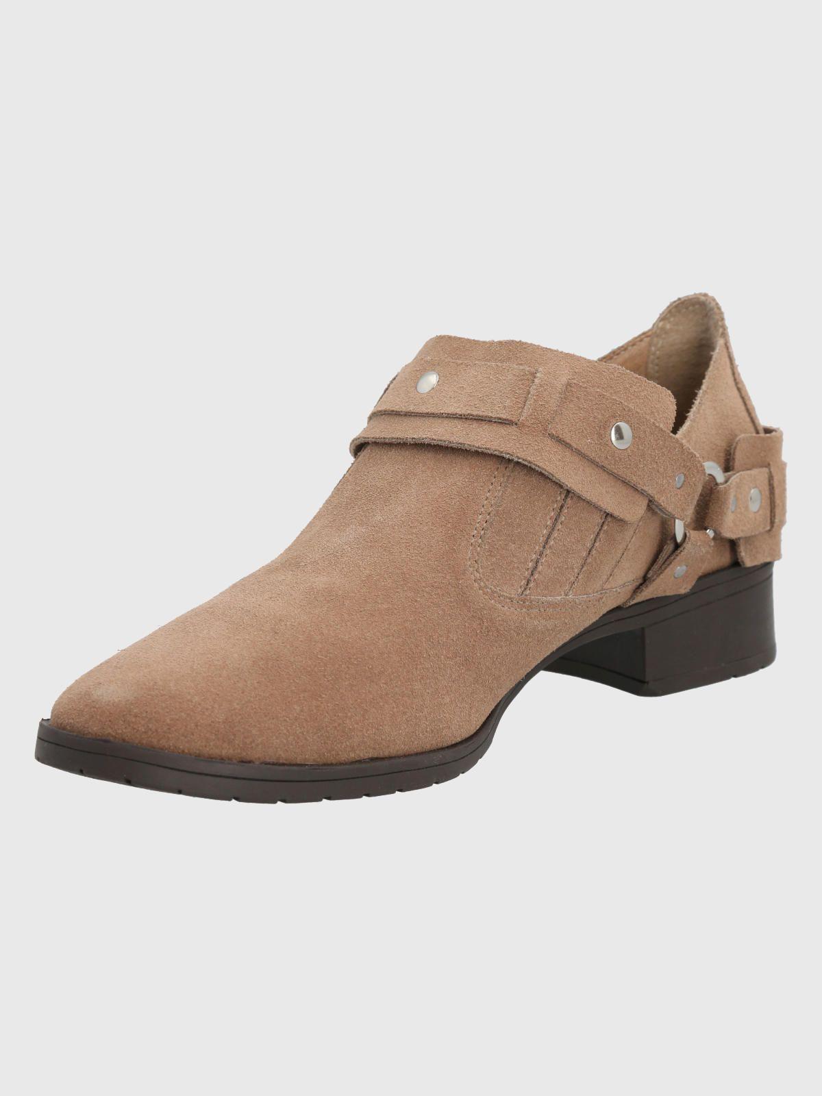 Botín Cuero Taupe Mujer Malga -3