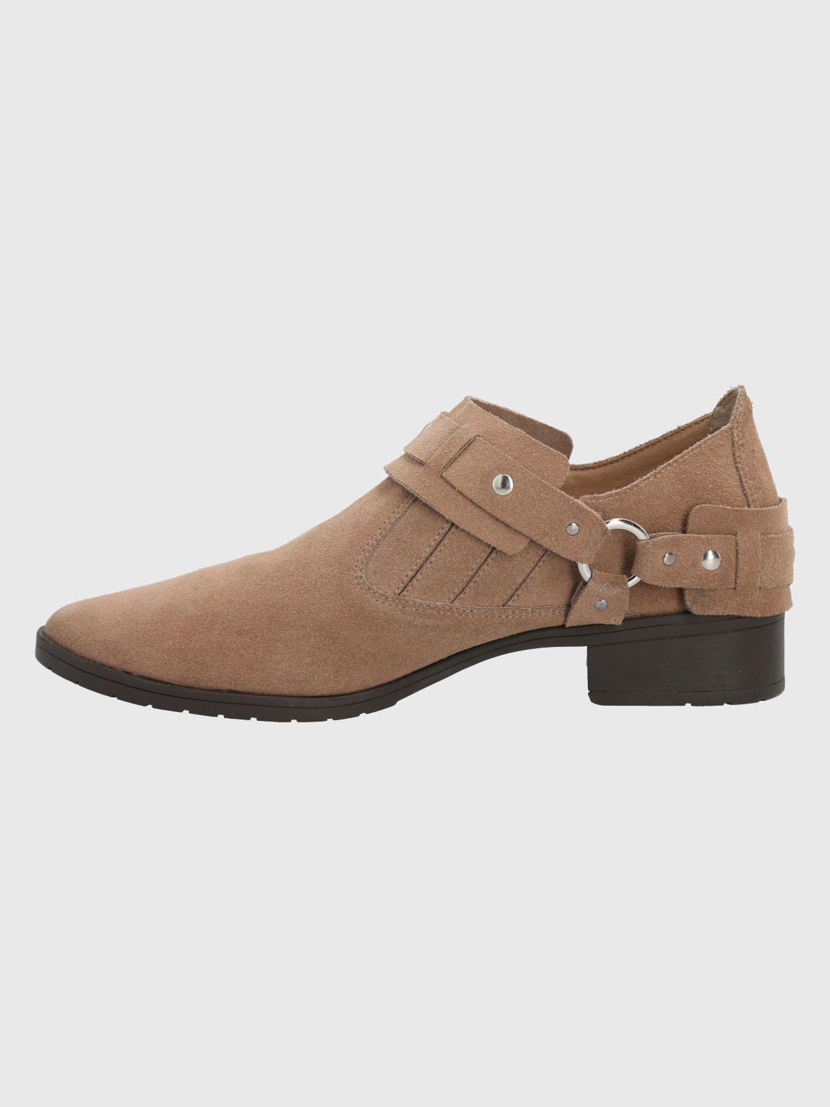 Botín Cuero Taupe Mujer Malga -4
