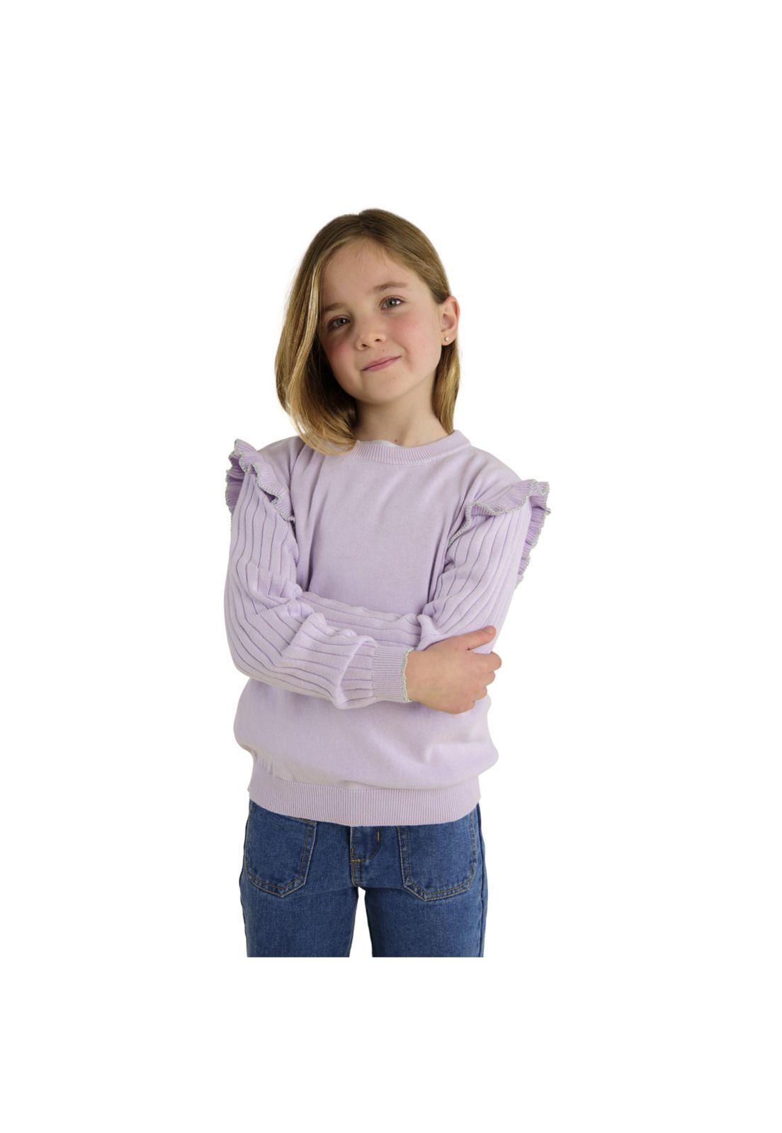 Sweater  Niña Paula Lila-0