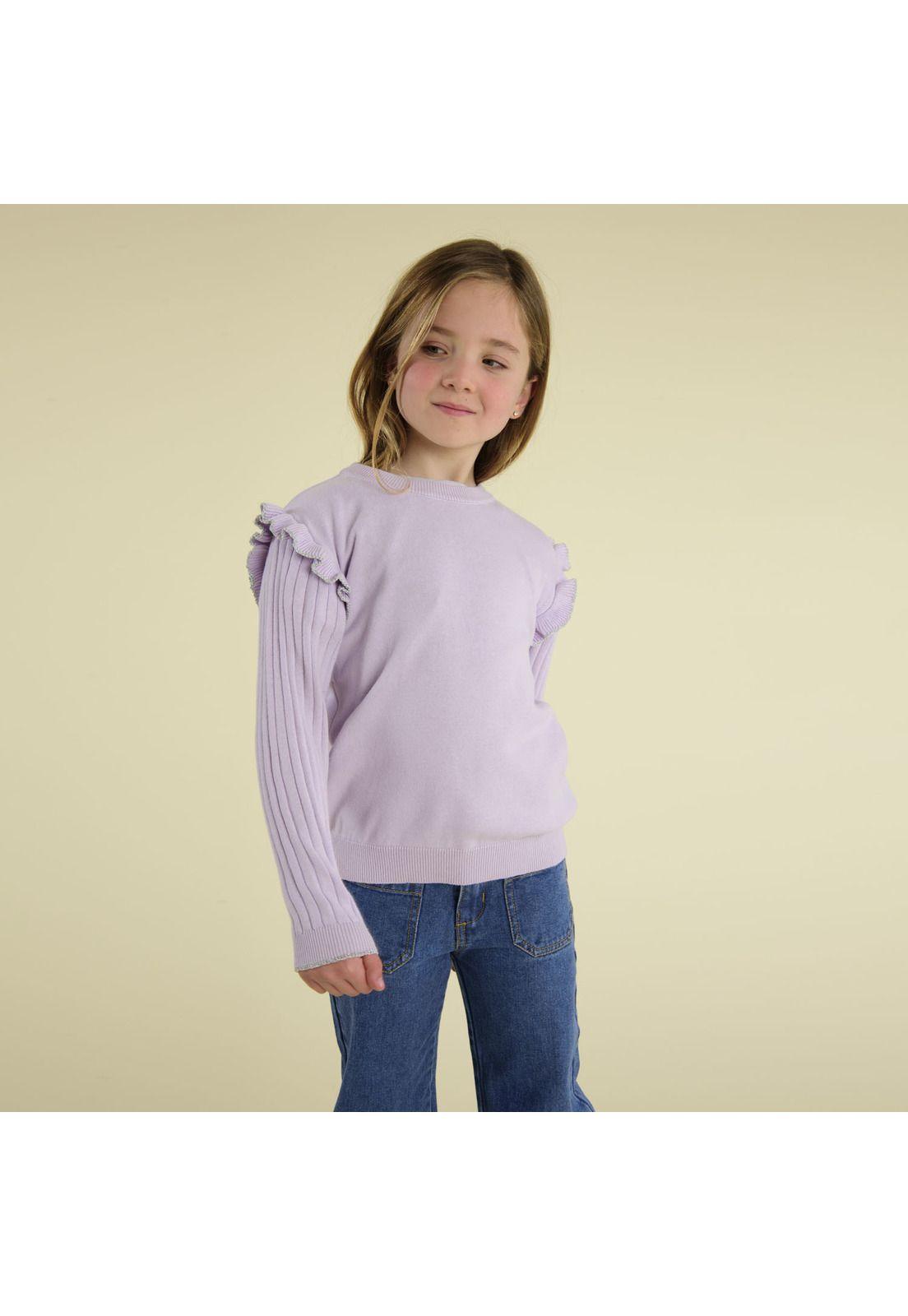 Sweater  Niña Paula Lila-1