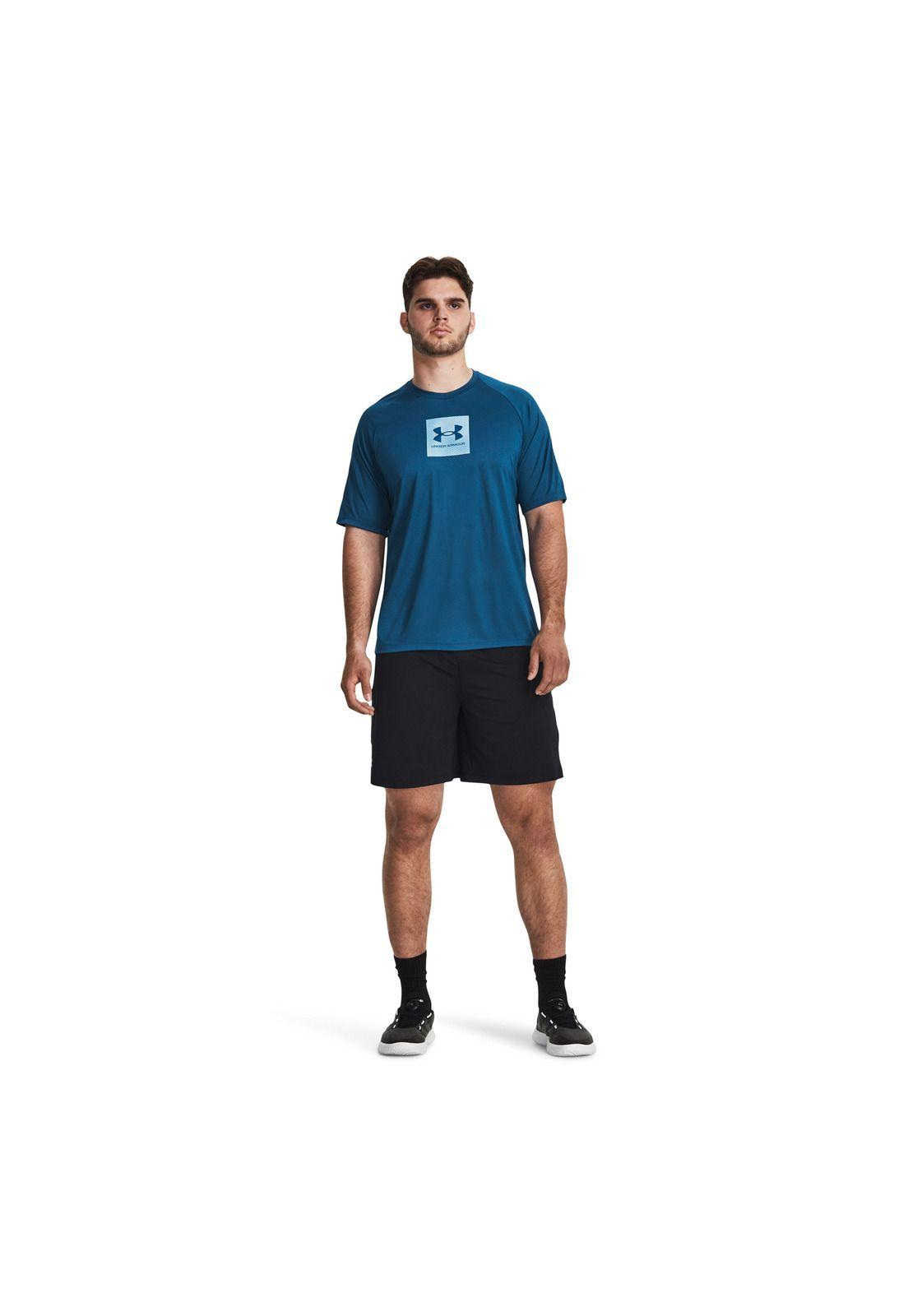 Polera manga corta UA Tech hombre Azul-5