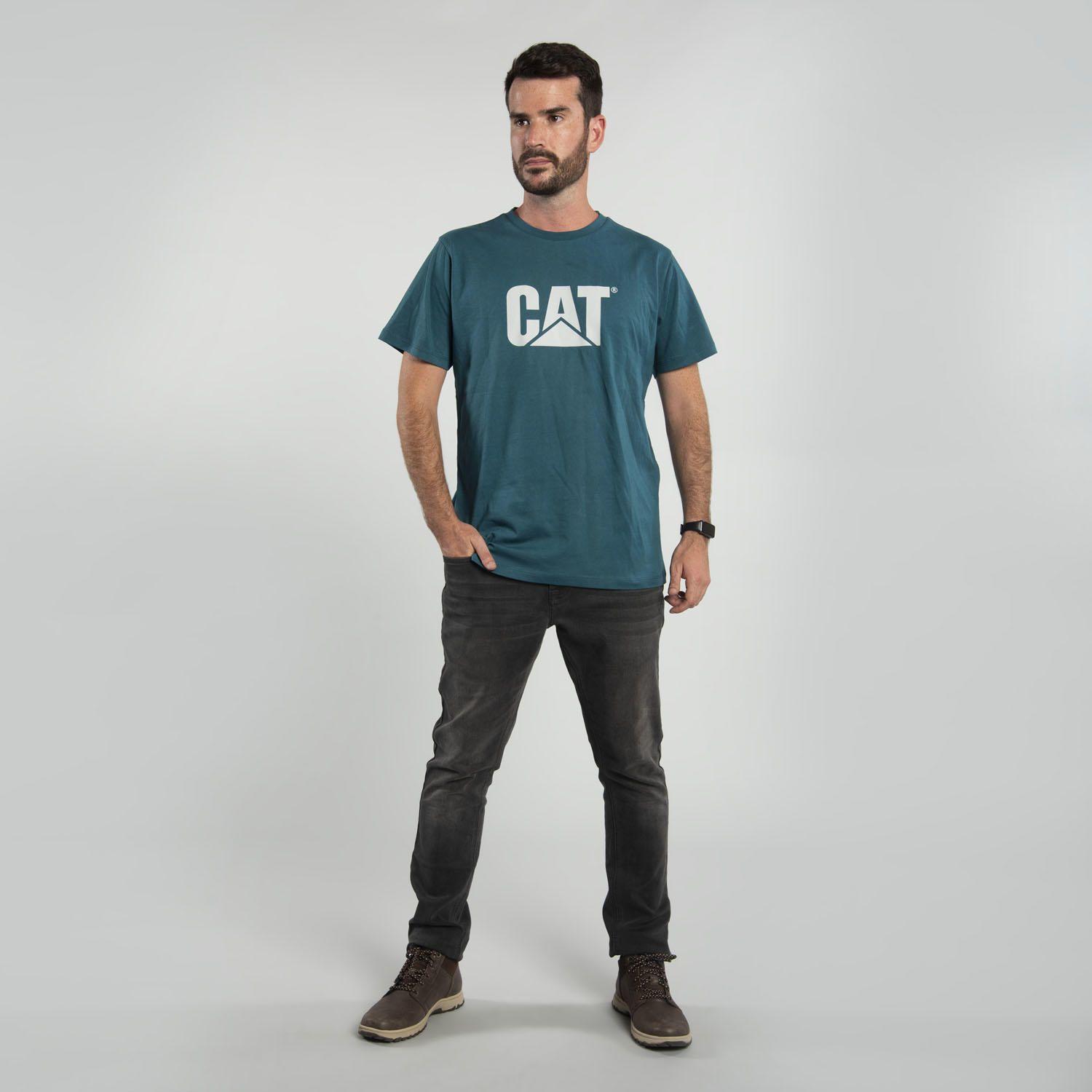 Polera Manga Corta  Hombre Slim Fit Logo Tee Azul-4