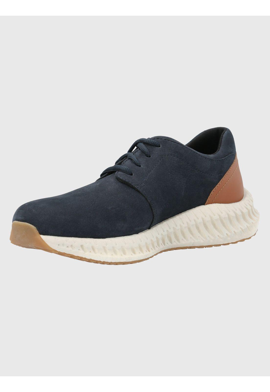 Zapatilla Cuero Hombre Spinal Discover Azul-5