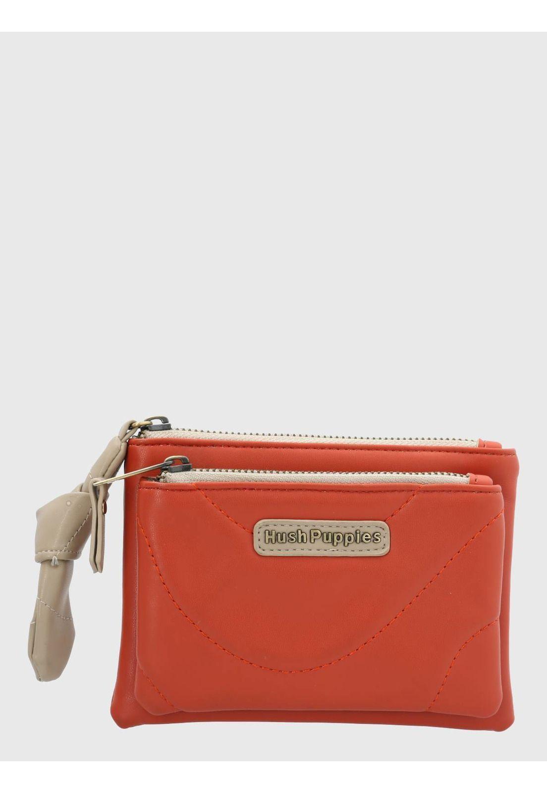 Billetera Ecocuero Mujer Quilt Zip Wallet Naranjo-0