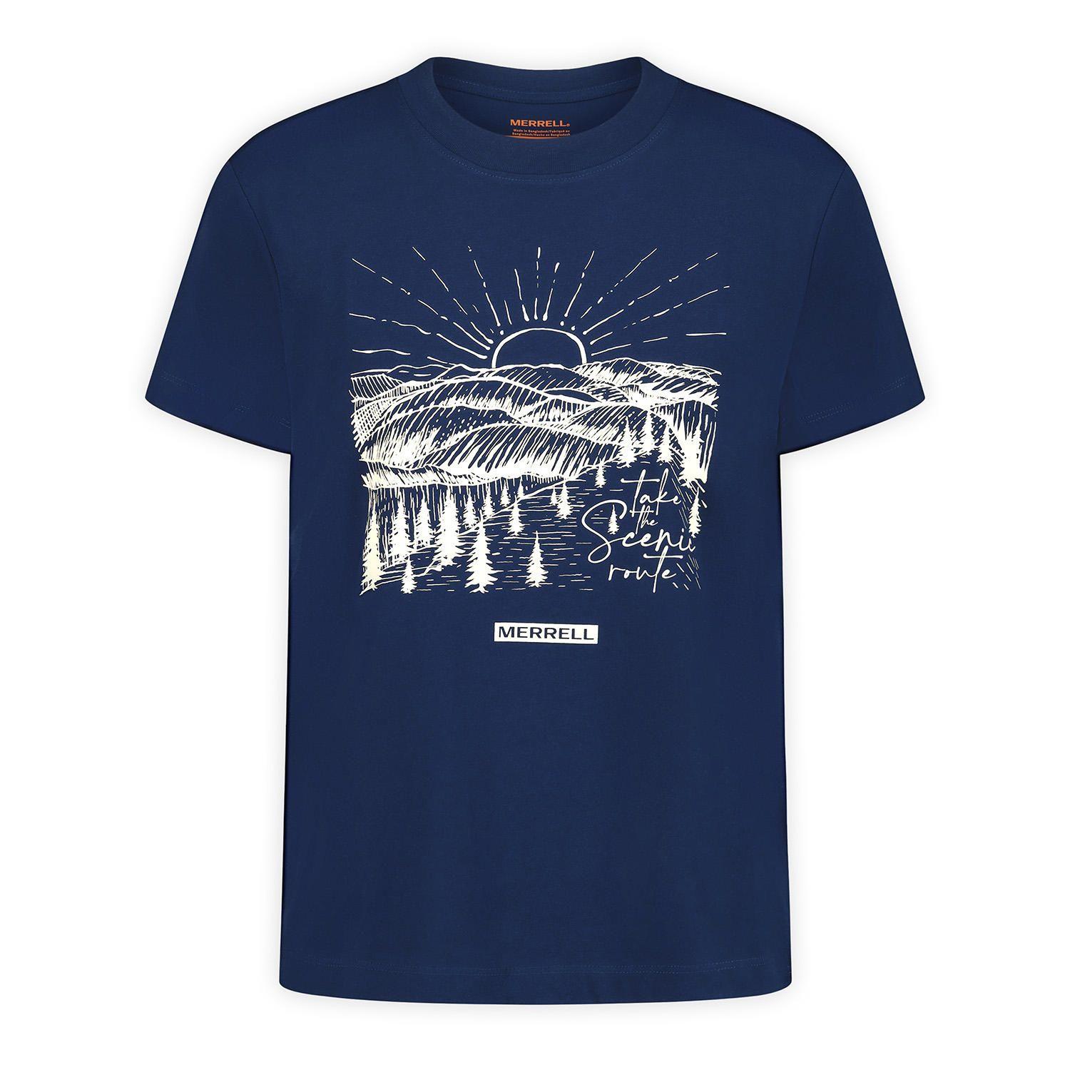 Polera M/C Mujer Sunset Glow Azul-0