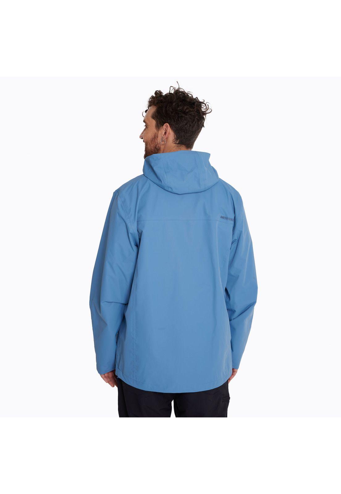 Chaqueta Impermeable Hombre Hardshell Celeste-5