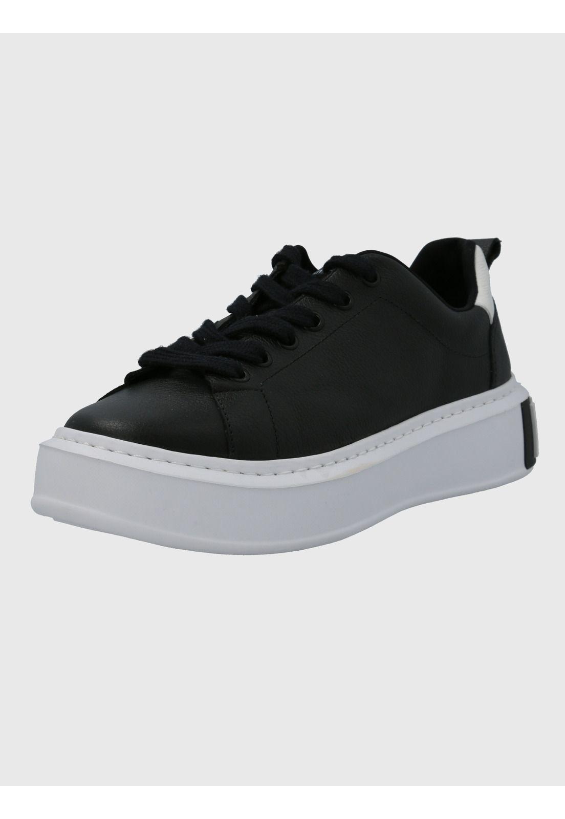 Zapatilla Cuero Mujer Badajoz Negro-4