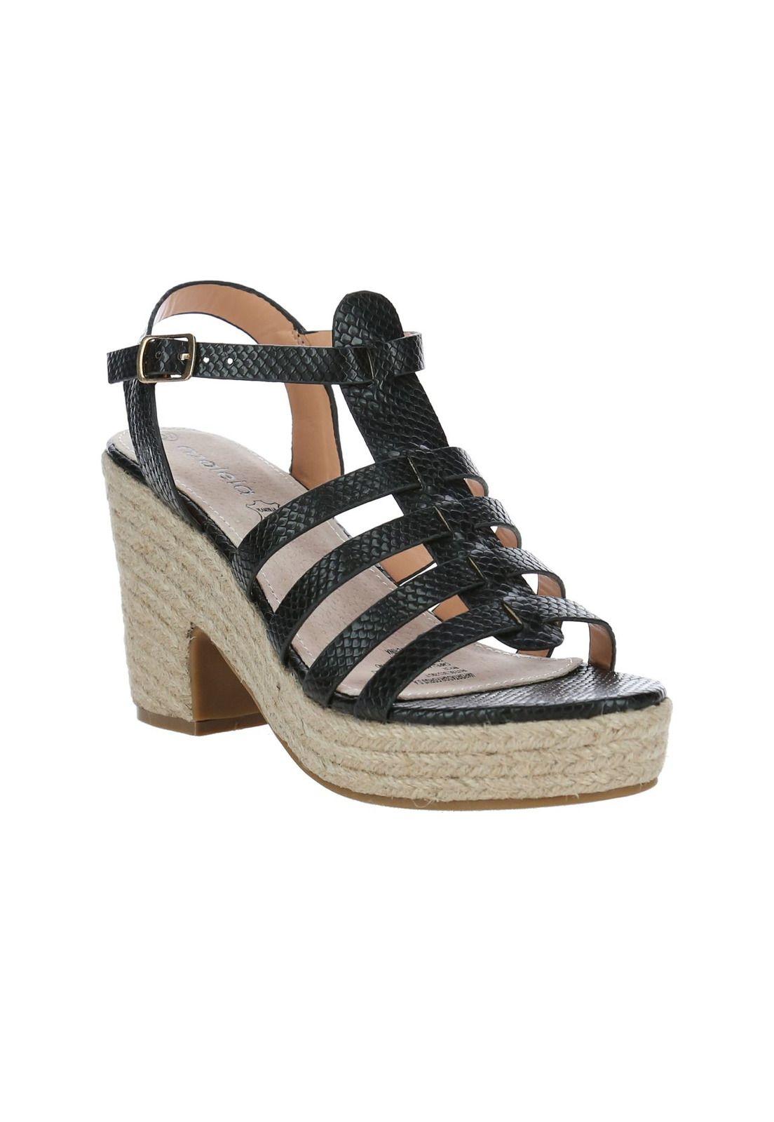 Sandalia Mujer Khan Negro-1