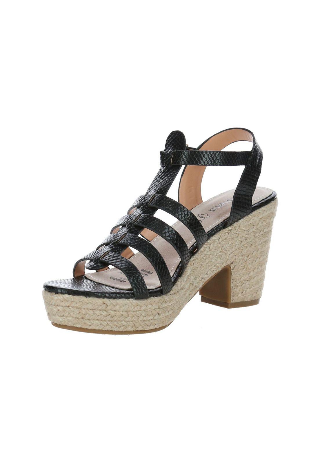 Sandalia Mujer Khan Negro-3