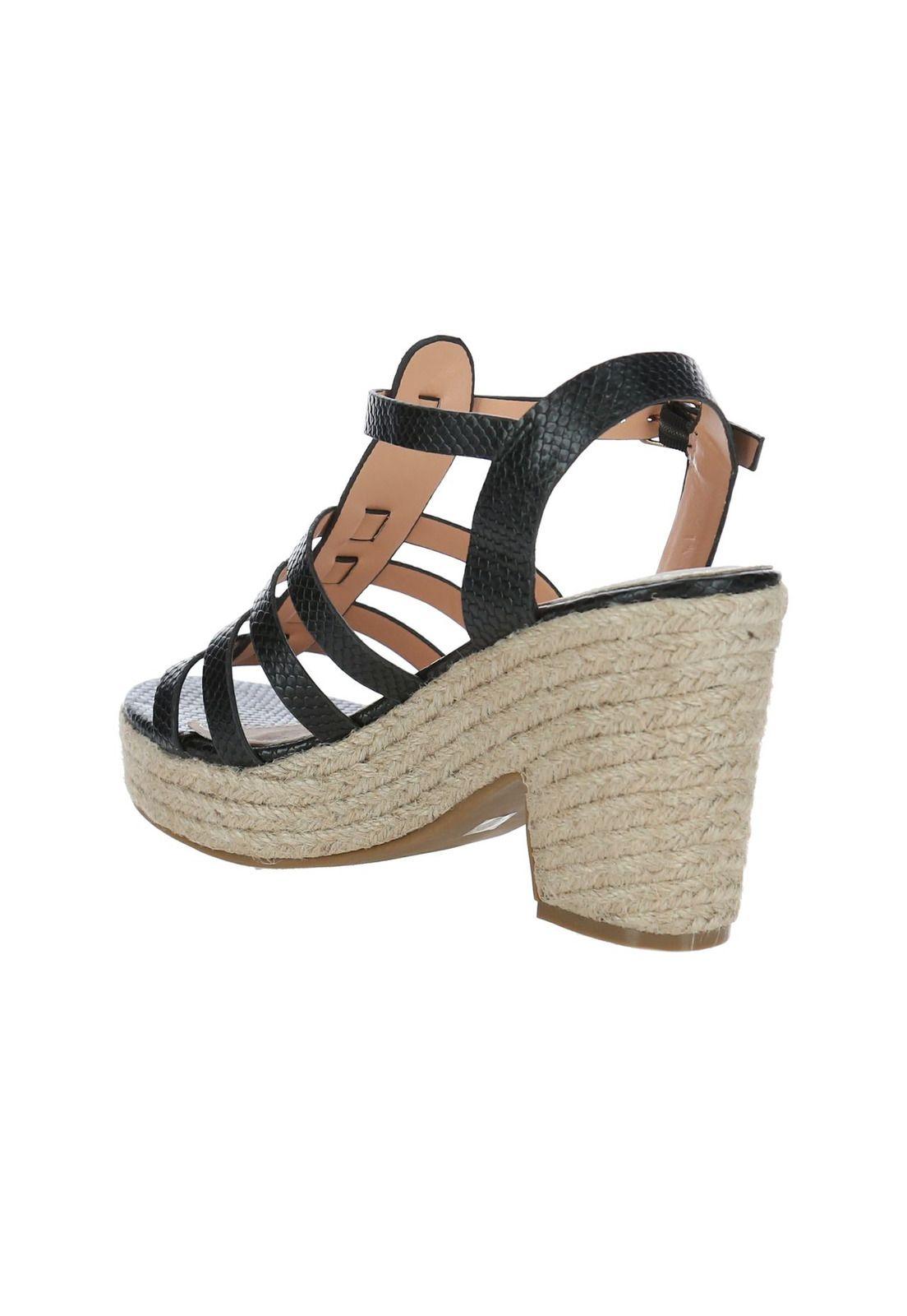 Sandalia Mujer Khan Negro-5