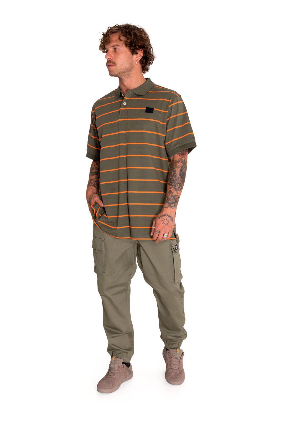 Polera Polo Hombre Logo Jersey Polo Verde-5