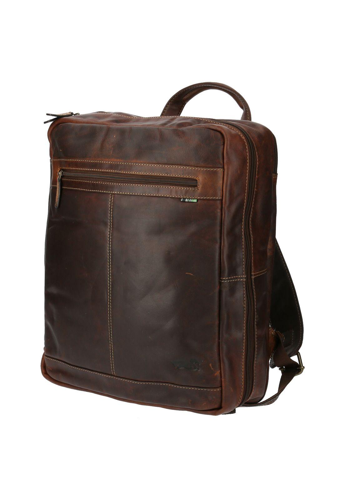 Mochila Cuero Unisex Tc Goslar Back-1