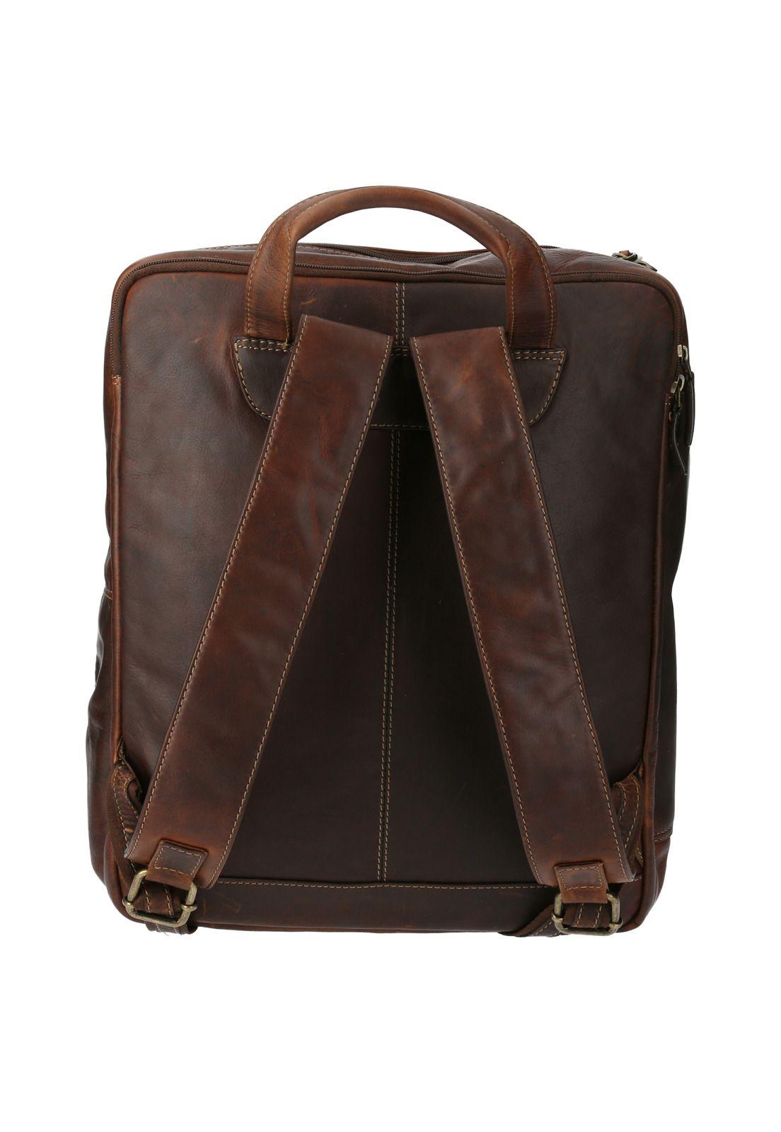 Mochila Cuero Unisex Tc Goslar Back-2