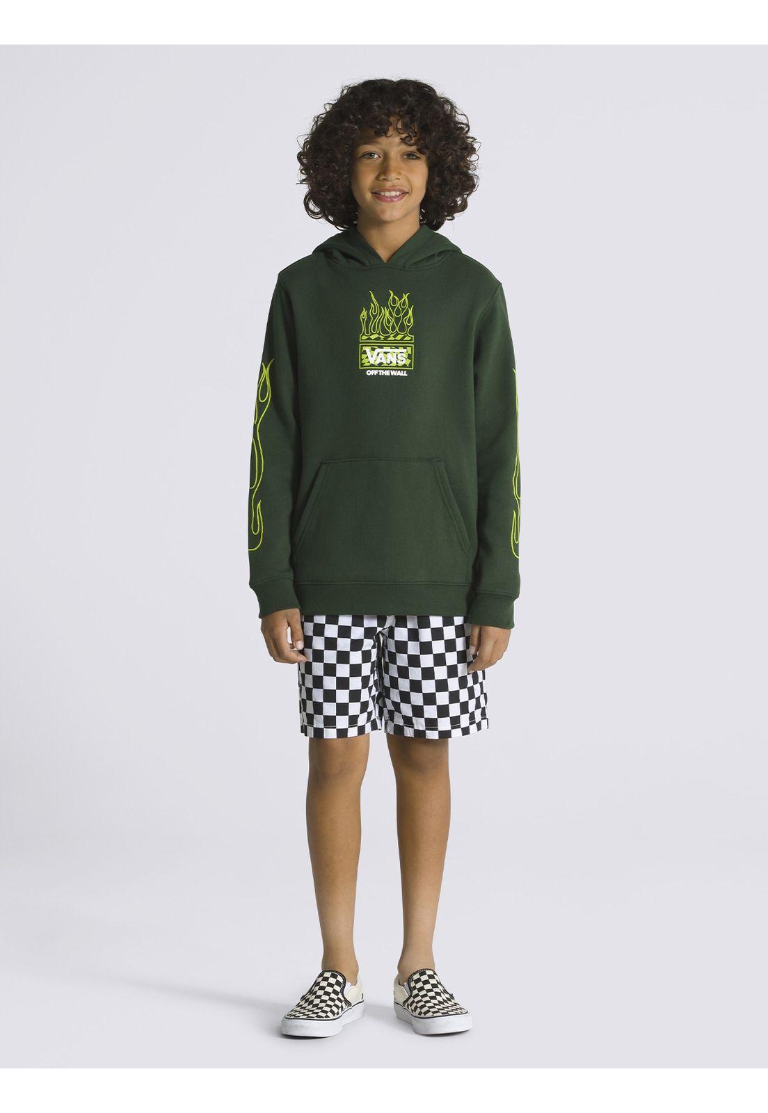 Polerón Neon Flames Po Verde Niño-3