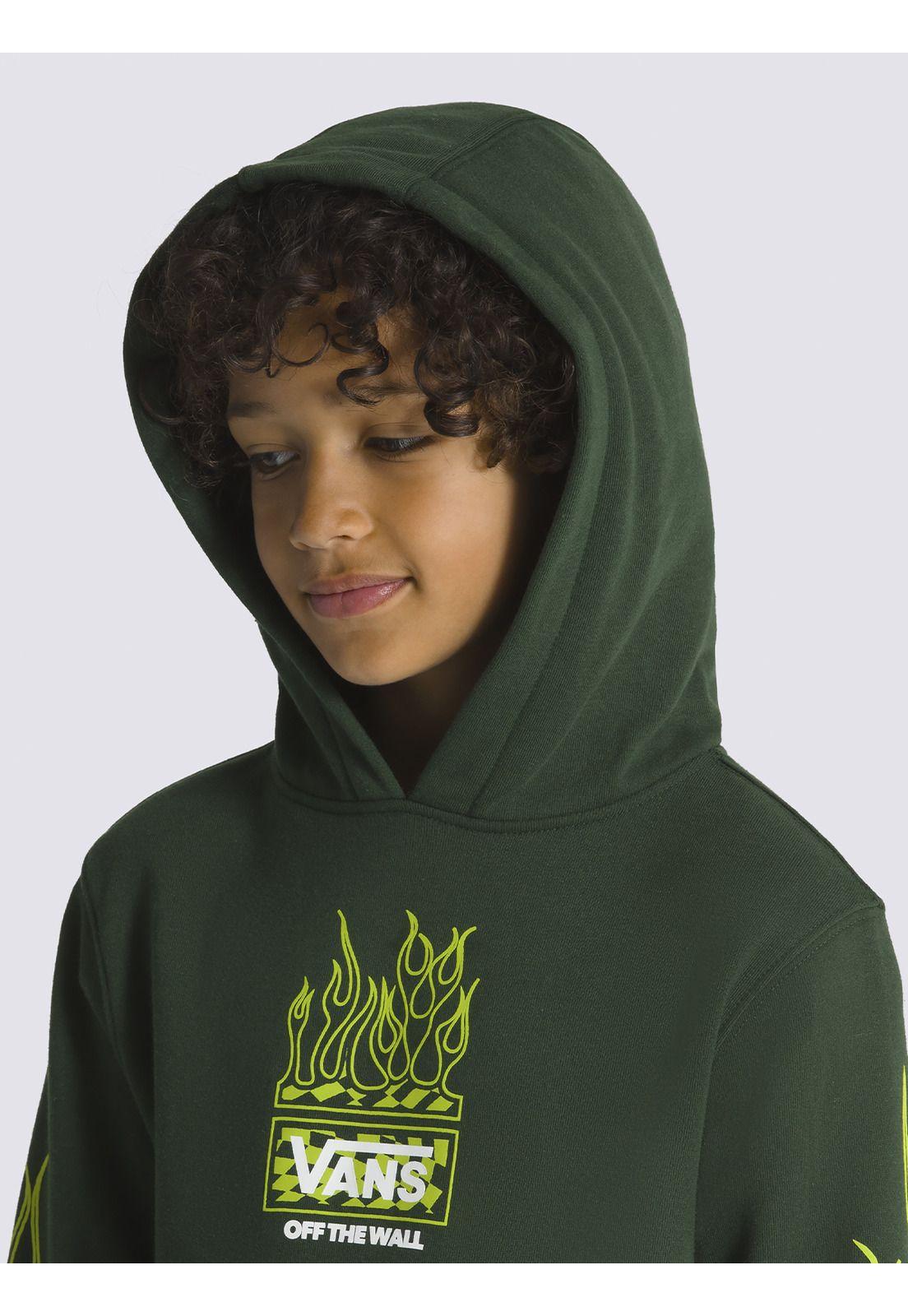 Polerón Neon Flames Po Verde Niño-4