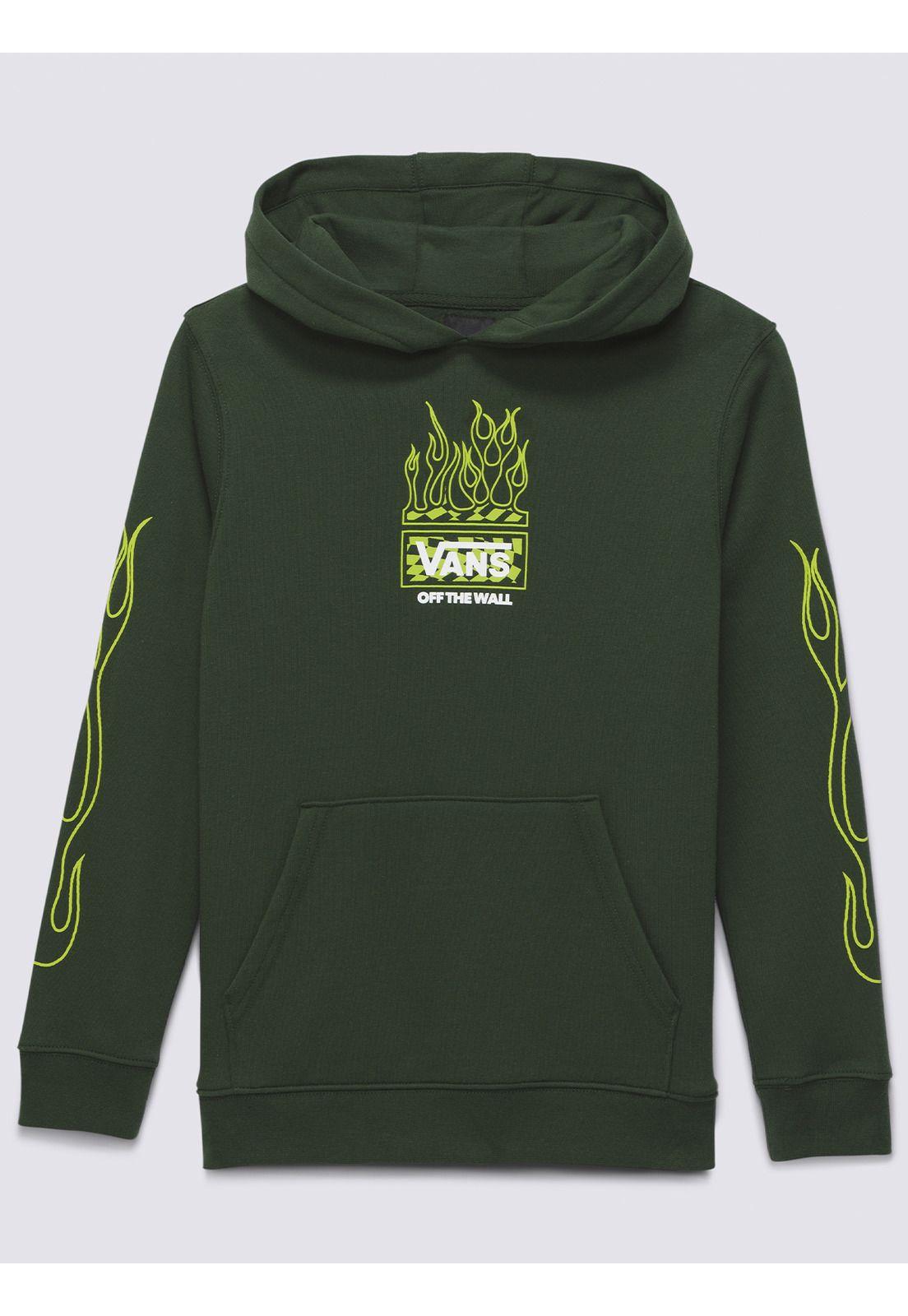 Polerón Neon Flames Po Verde Niño-5