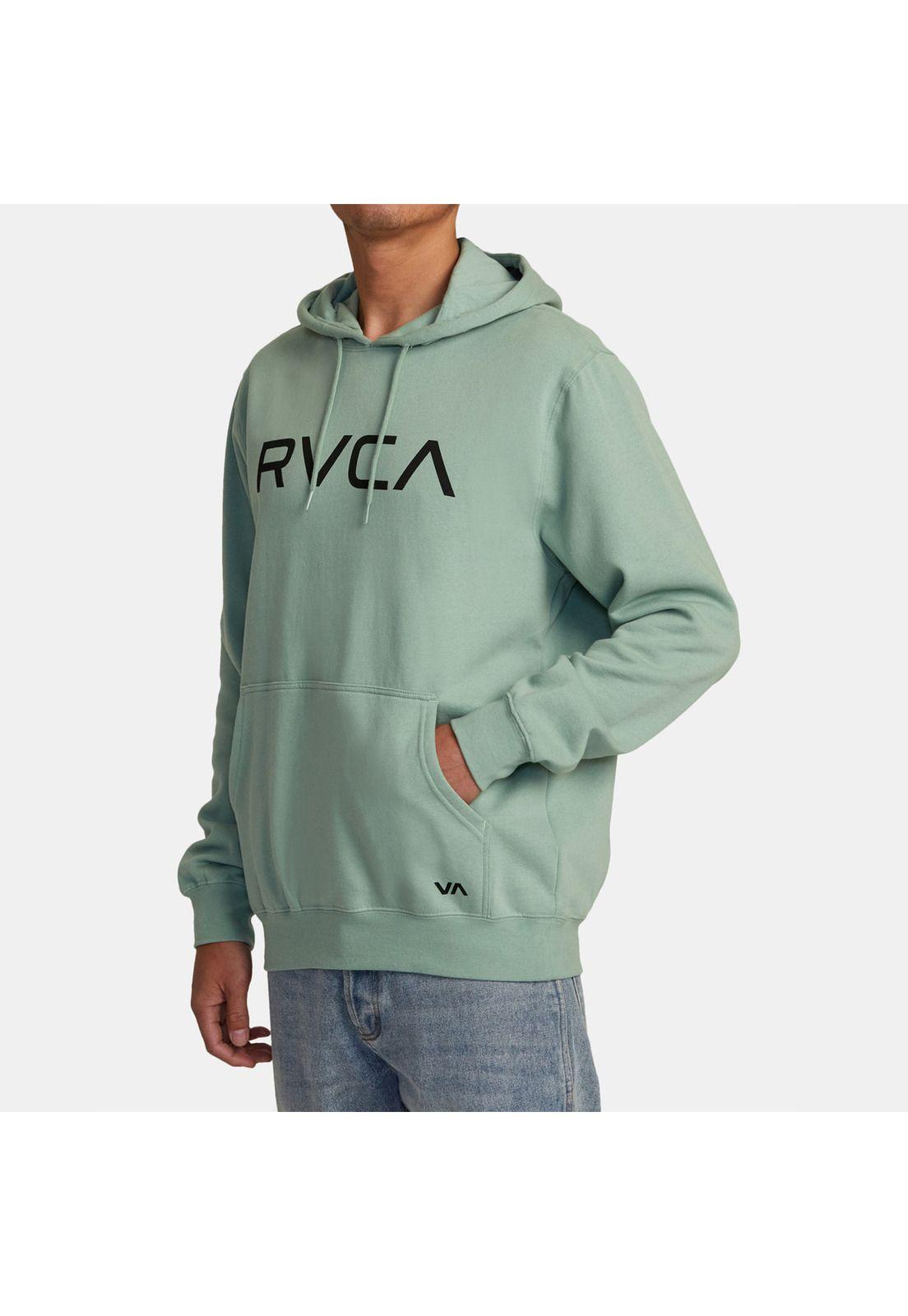 Polerón Hombre Big Rvca Hoodie M Ot Verde-4