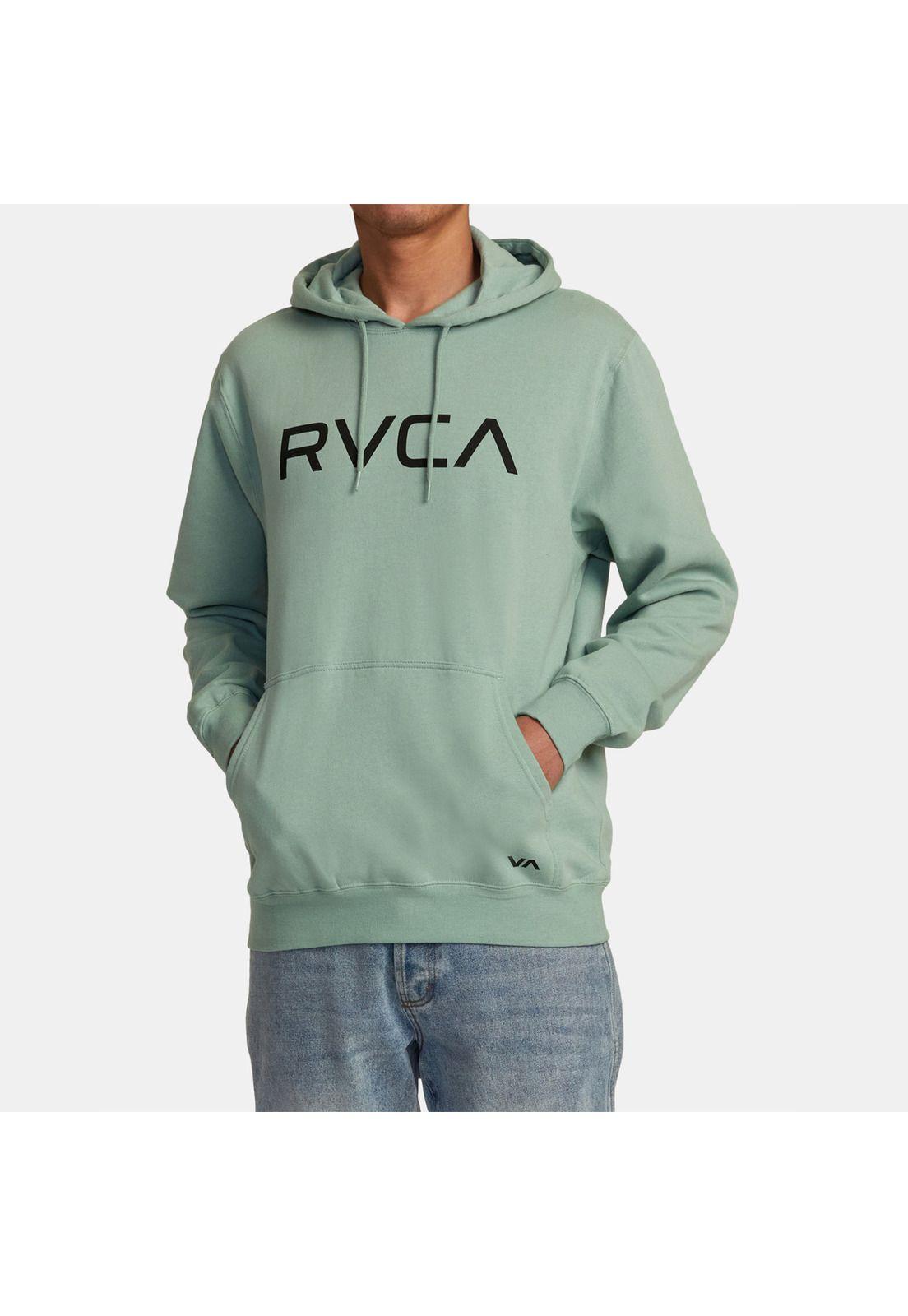 Polerón Hombre Big Rvca Hoodie M Ot Verde-6