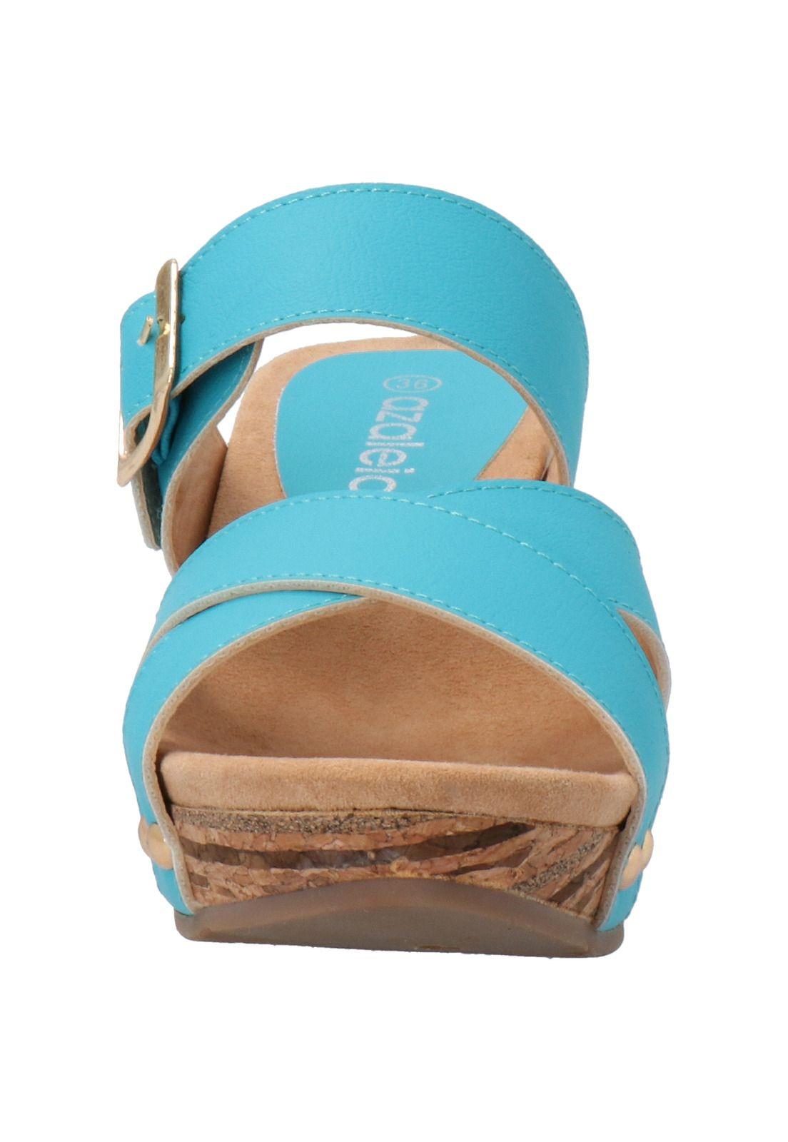 Sandalia Mujer Billa Turquesa-2