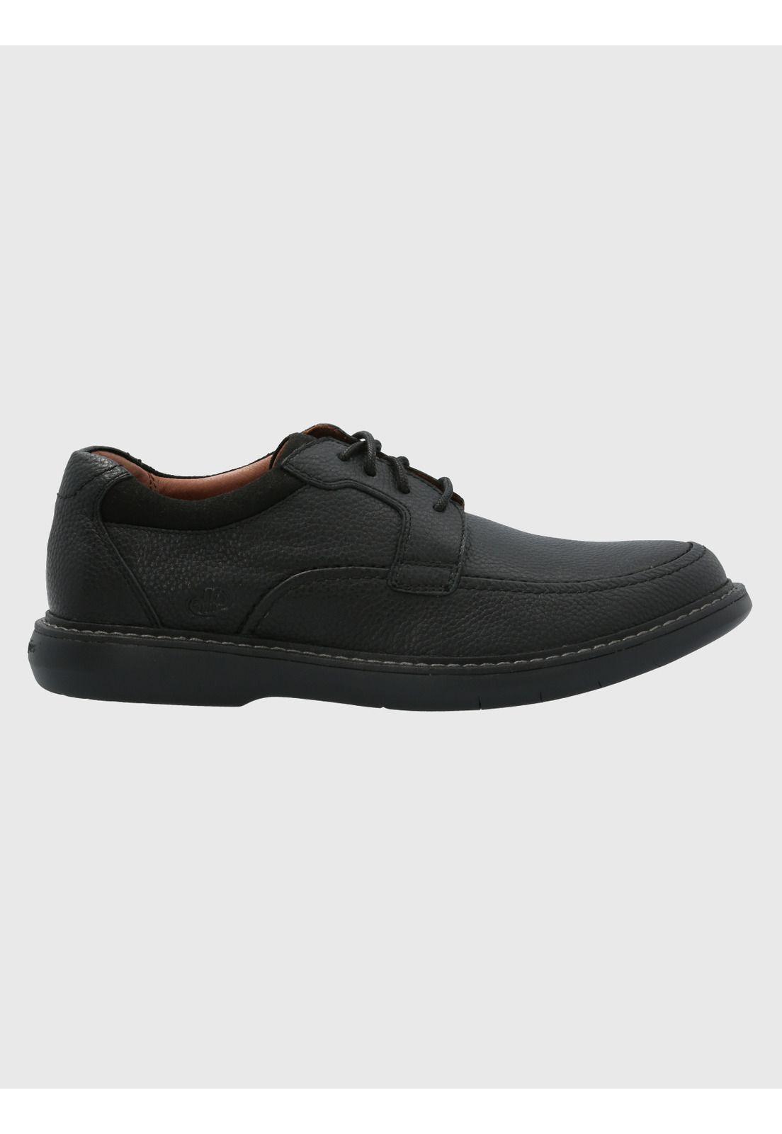 Zapato Cuero Hombre Kansas Negro-1