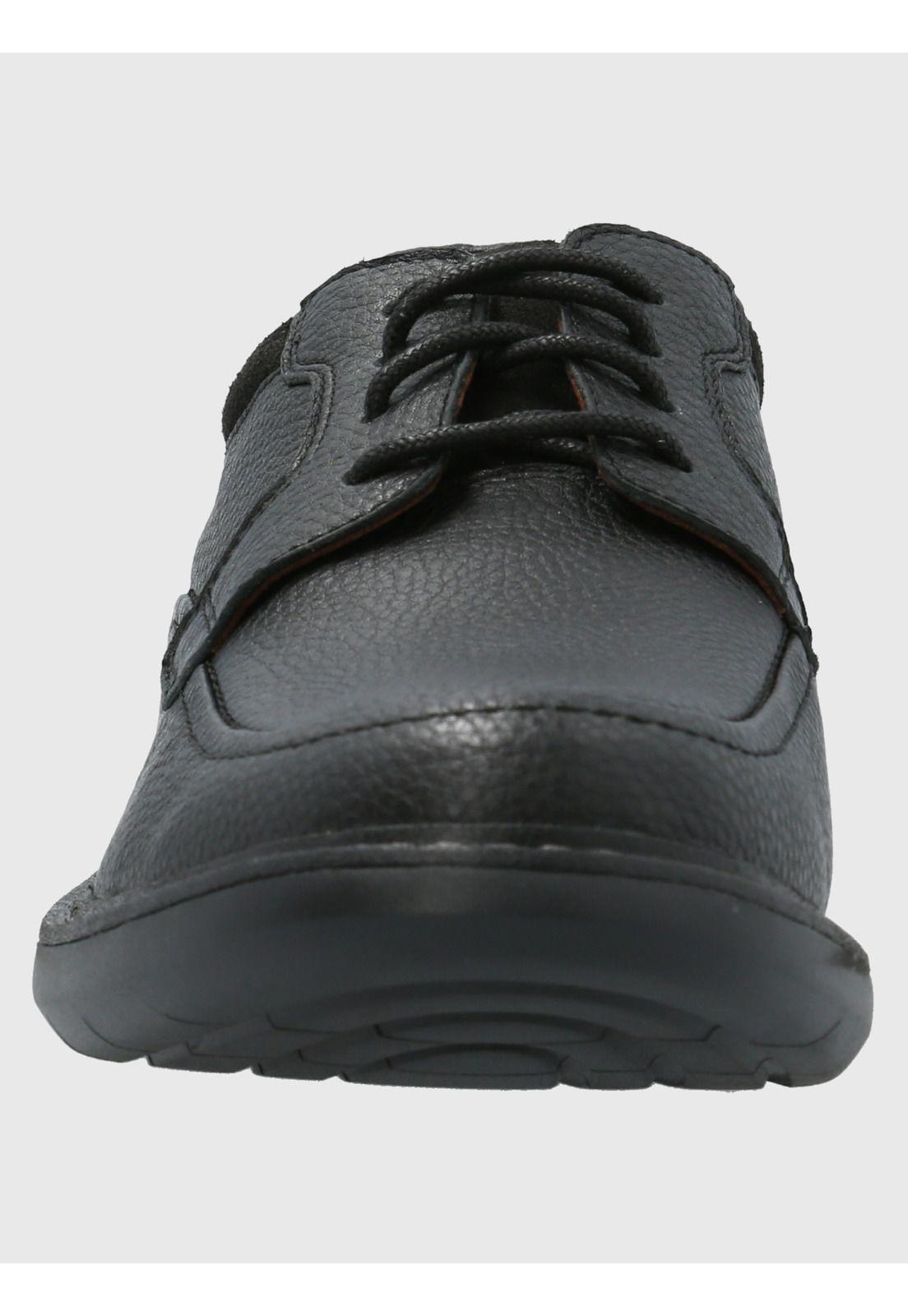 Zapato Cuero Hombre Kansas Negro-3