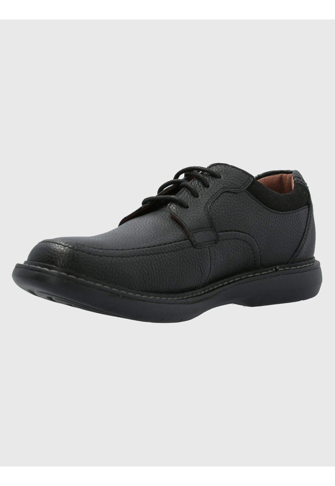 Zapato Cuero Hombre Kansas Negro-5