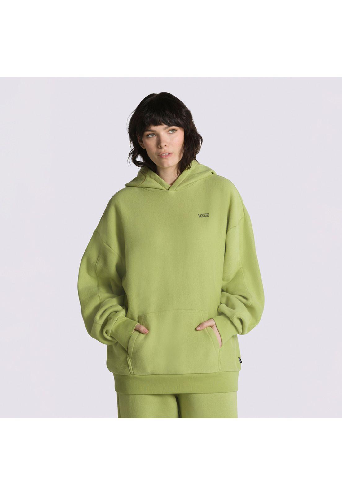Polerón Con Gorro Comfycush Ls Hoodie Verde Mujer-0