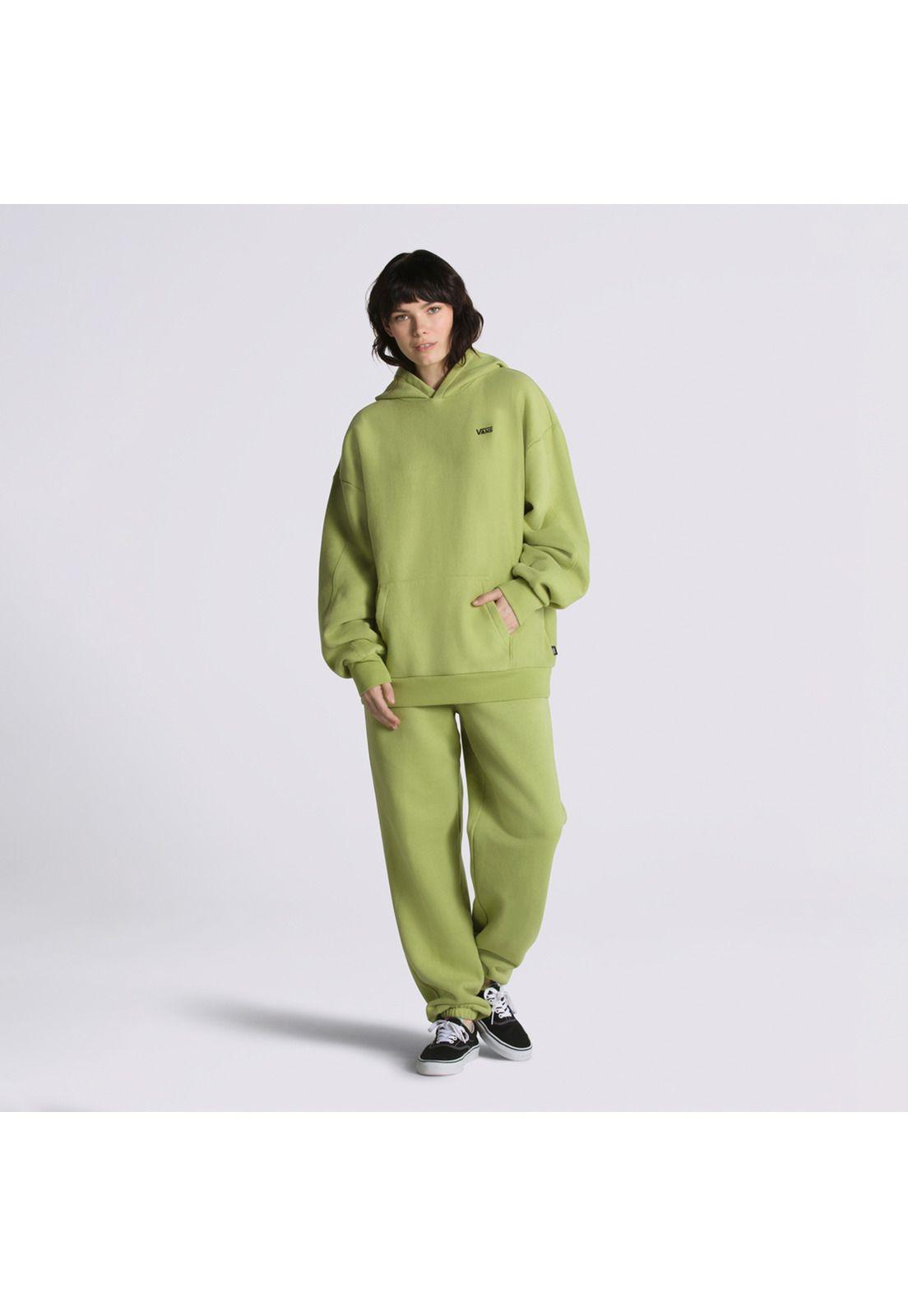 Polerón Con Gorro Comfycush Ls Hoodie Verde Mujer-3