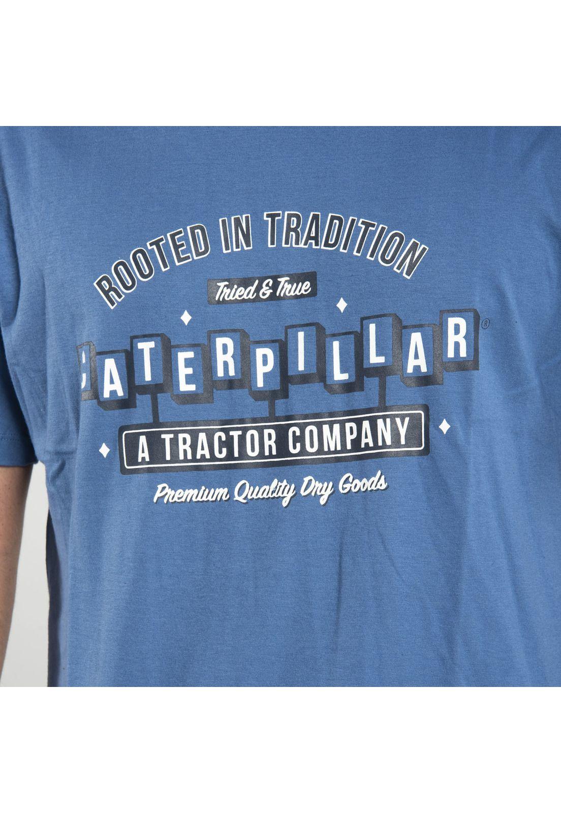 Polera M/C Hombre Fdtn Caterpillar Gho Azul-3
